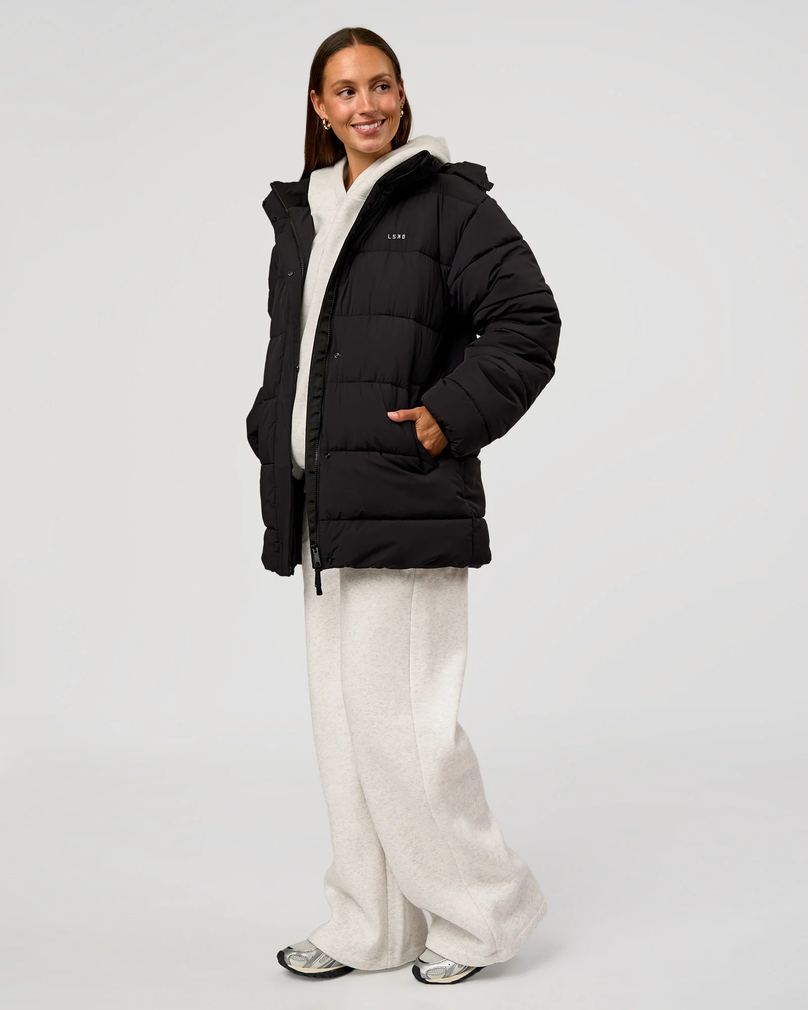 Go-To Puffer Mid Jacket - Black - Image 6