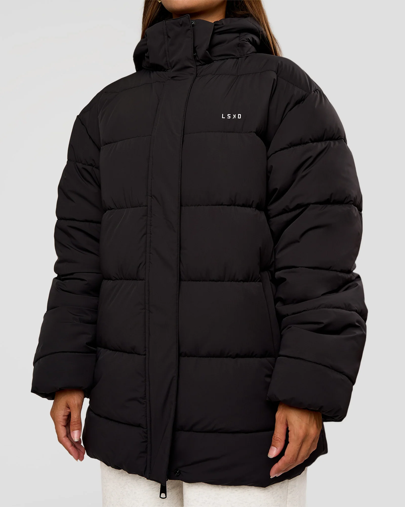 Go-To Puffer Mid Jacket - Black - Image 8