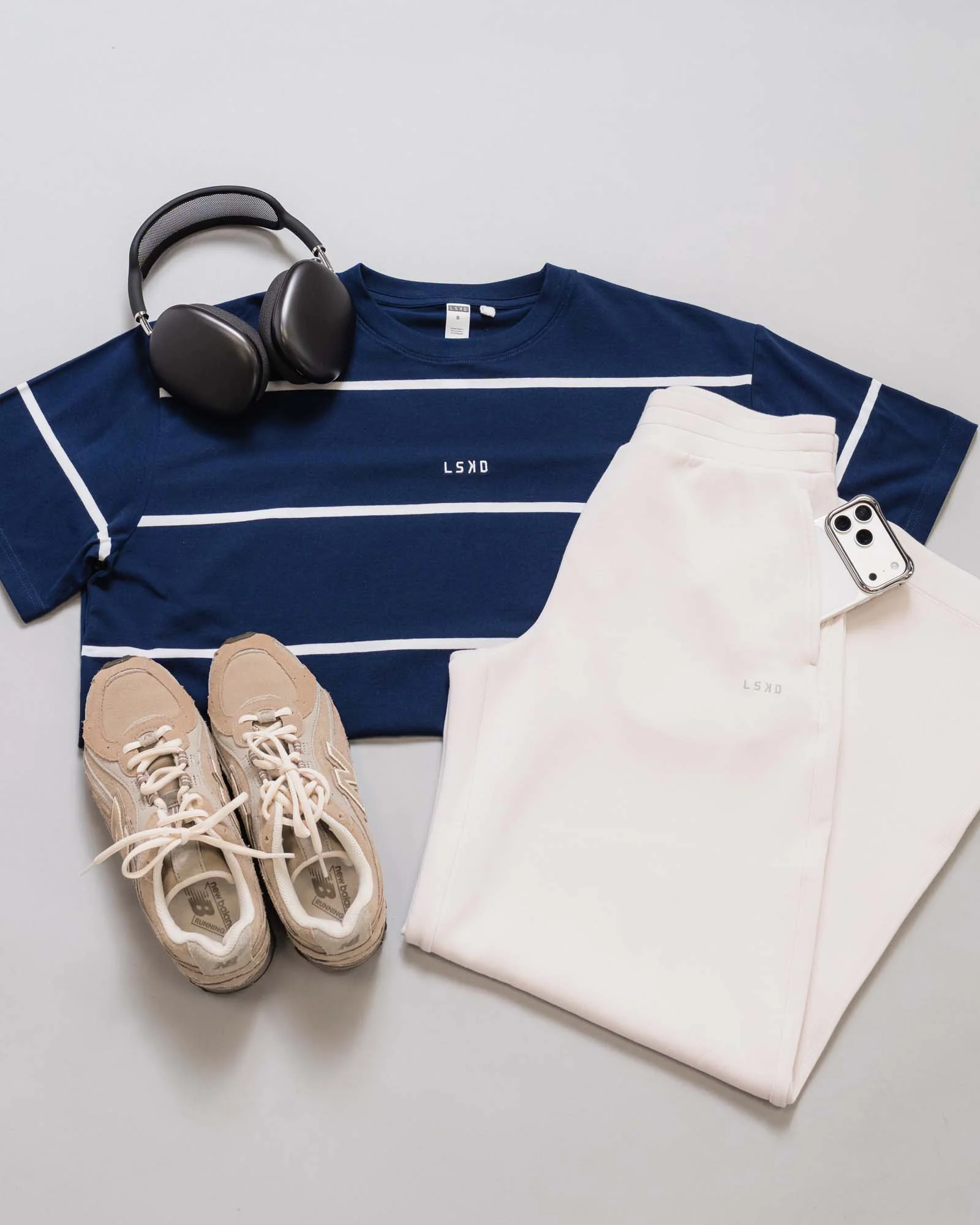 Go-To Stripe FLXCotton Oversized Tee - Future Navy-White - Image 3
