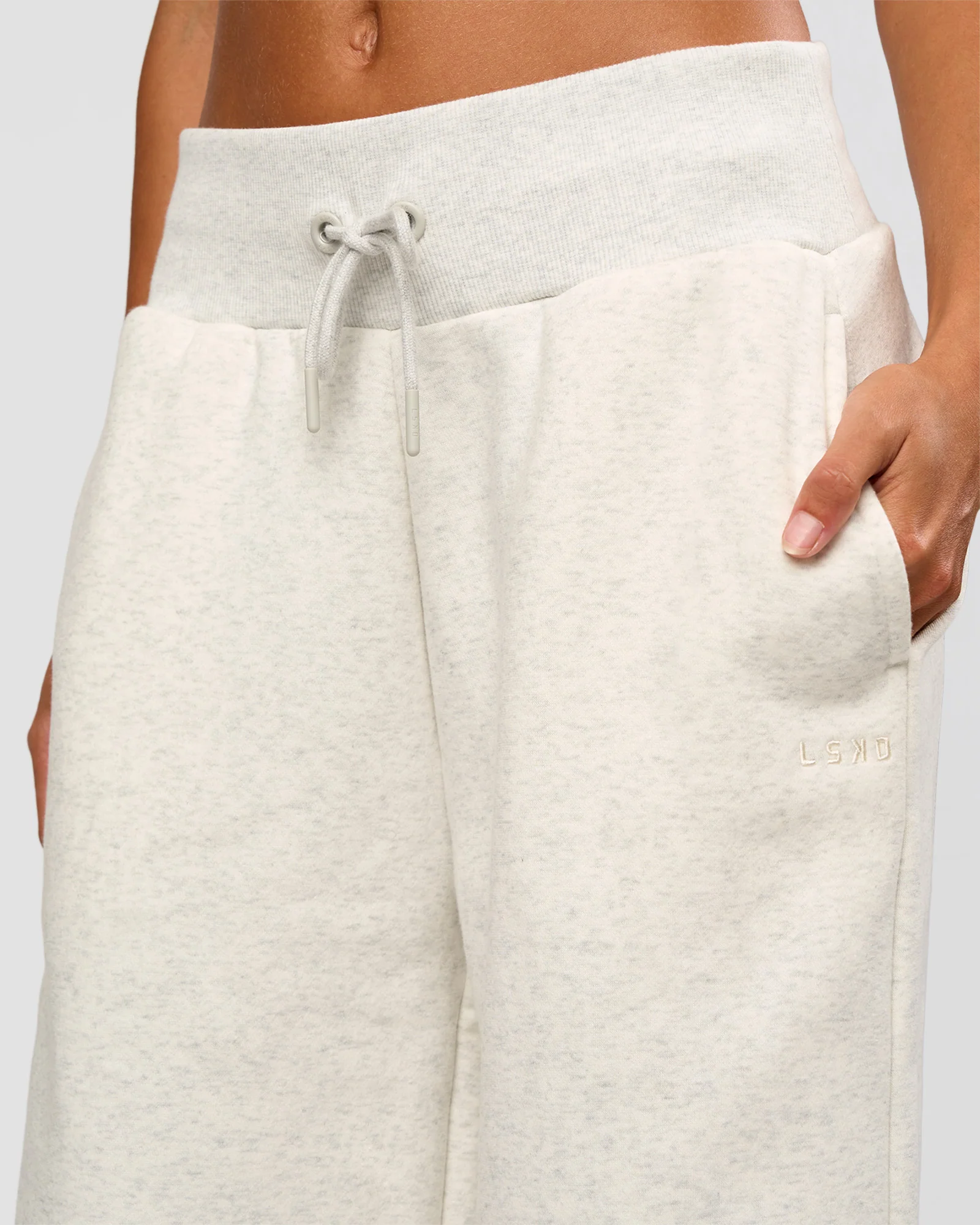 Go-To Wide Leg Track Pant Tall - Silver Marl - Image 3
