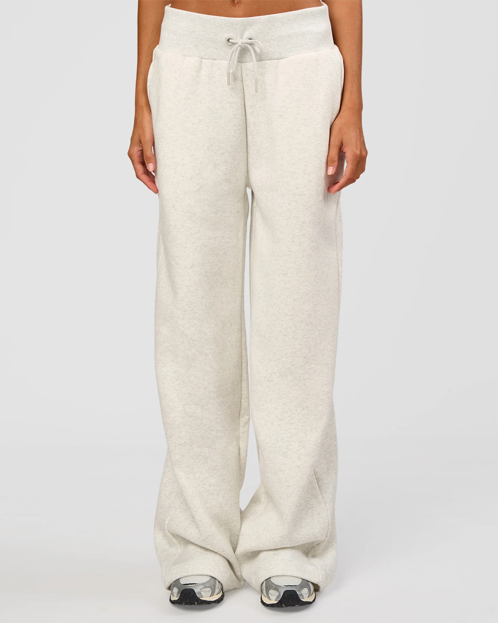 Go-To Wide Leg Track Pant Tall - Silver Marl - Image 7