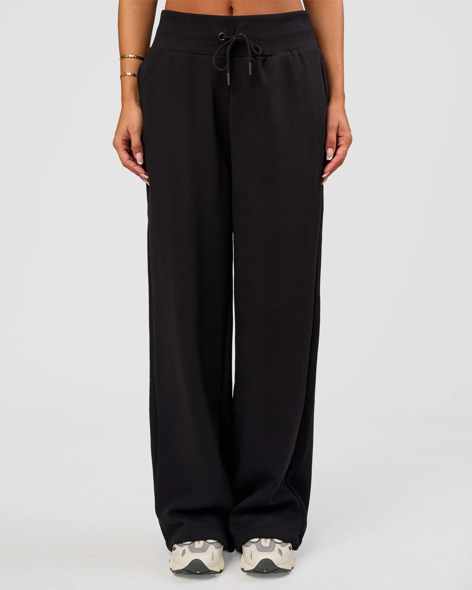 Go-To Wide Leg Track Pant - Black - Image 2