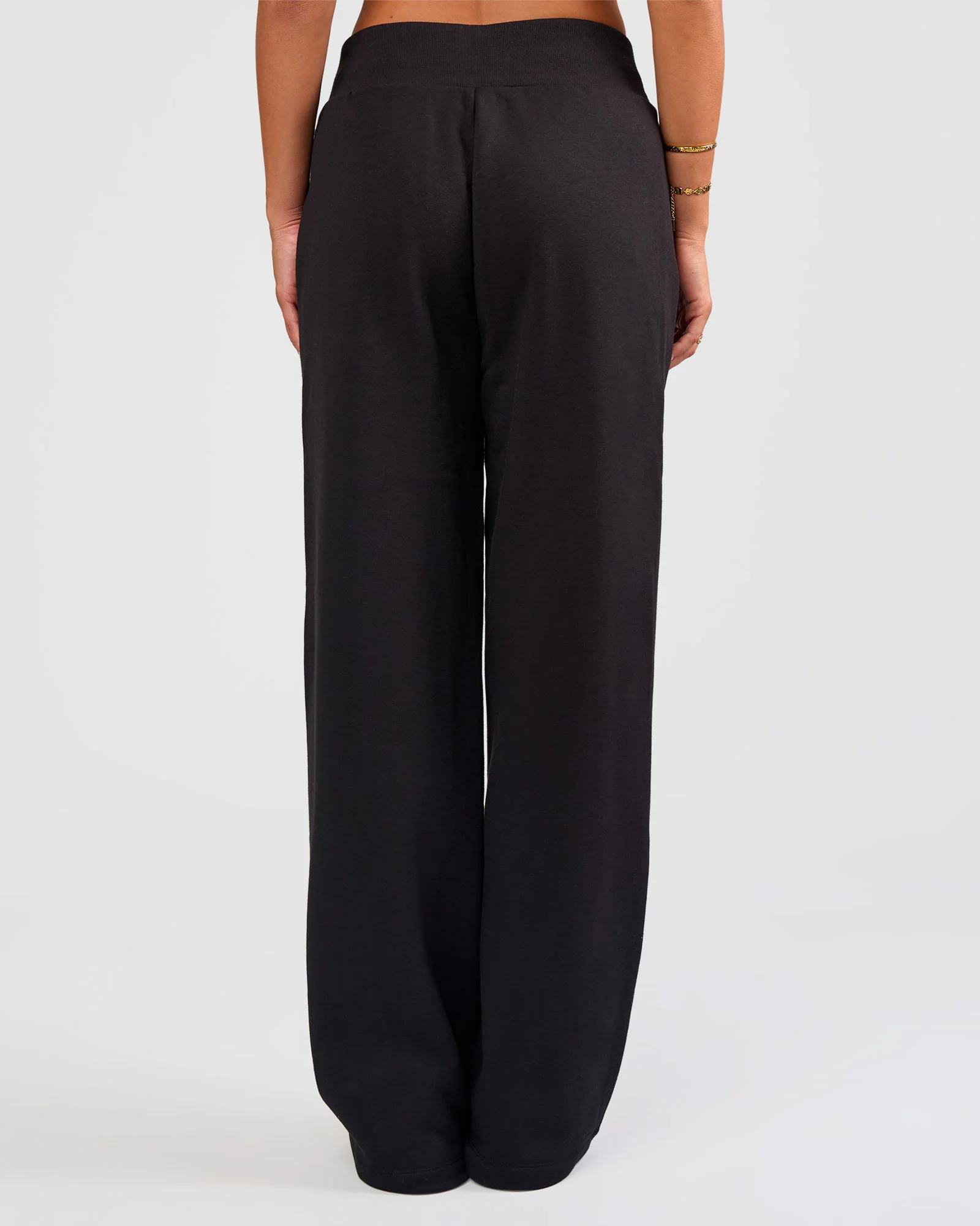 Go-To Wide Leg Track Pant - Black - Image 4