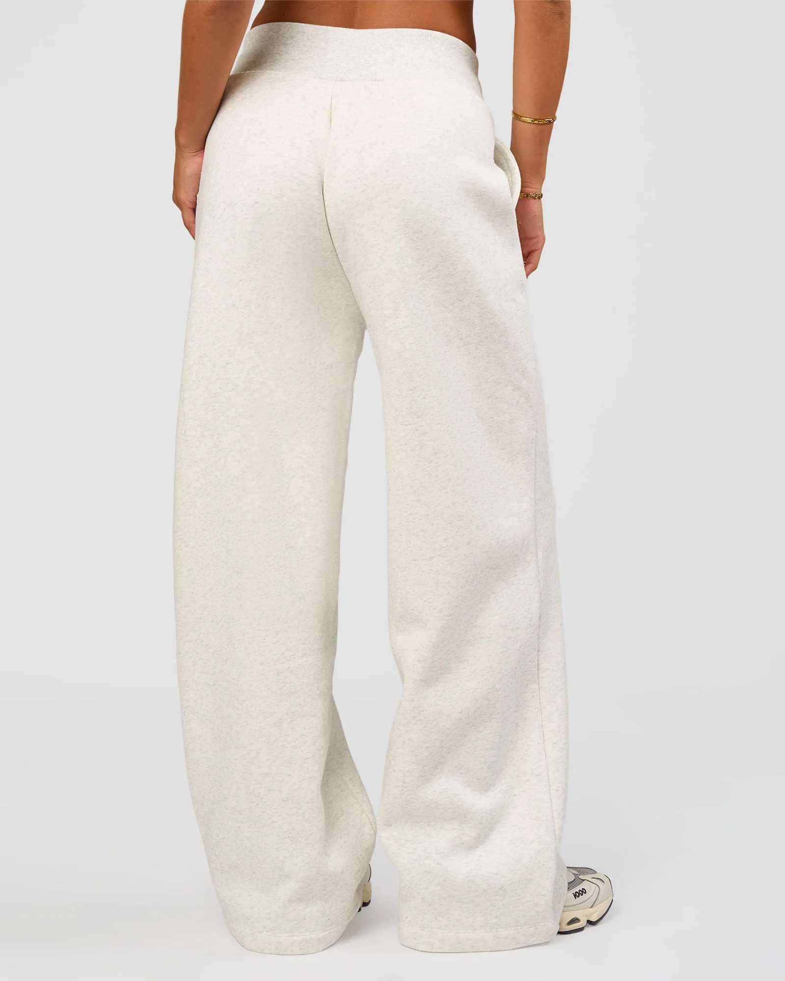 Go-To Wide Leg Track Pant - Silver Marl - Image 4