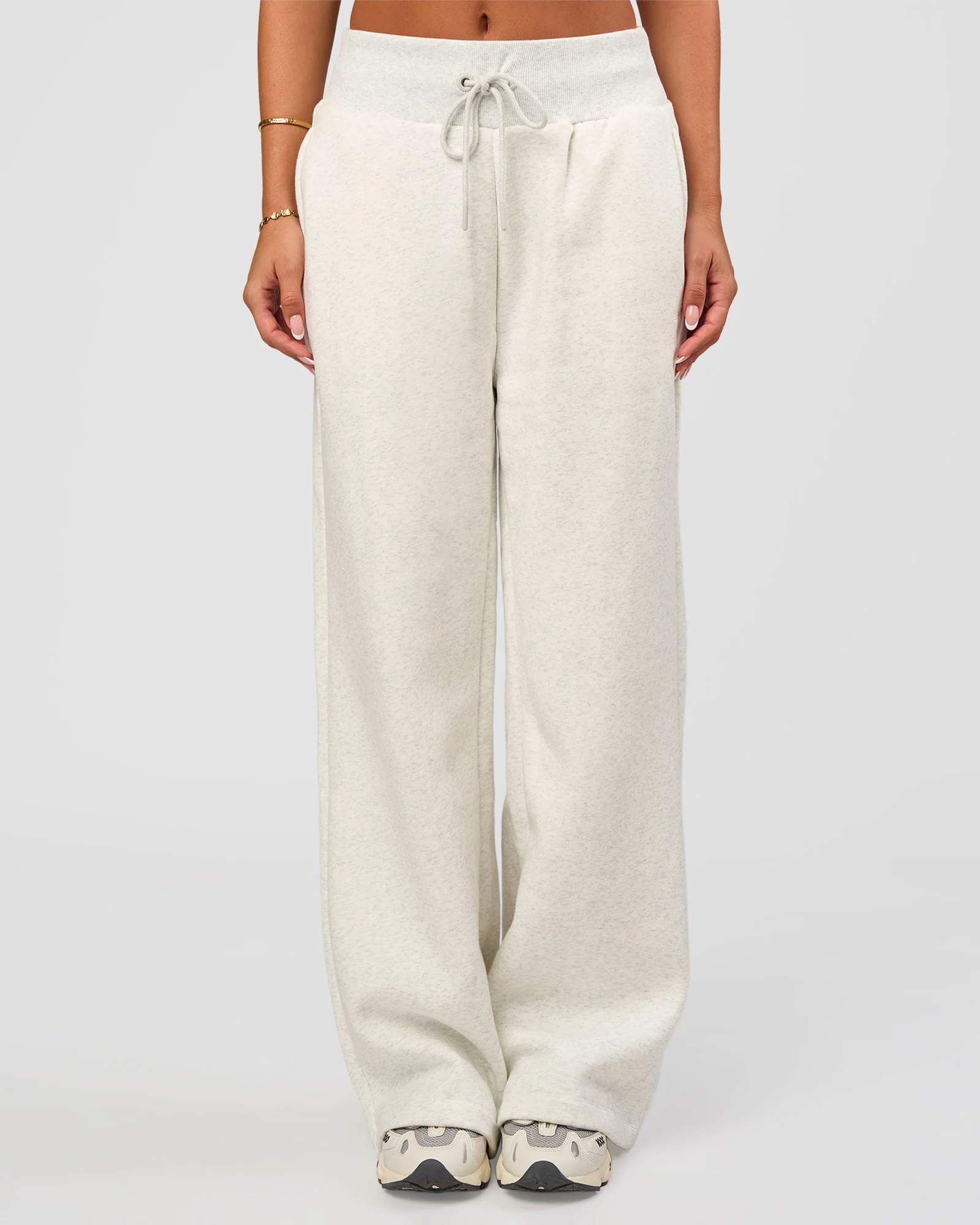 Go-To Wide Leg Track Pant - Silver Marl - Image 6