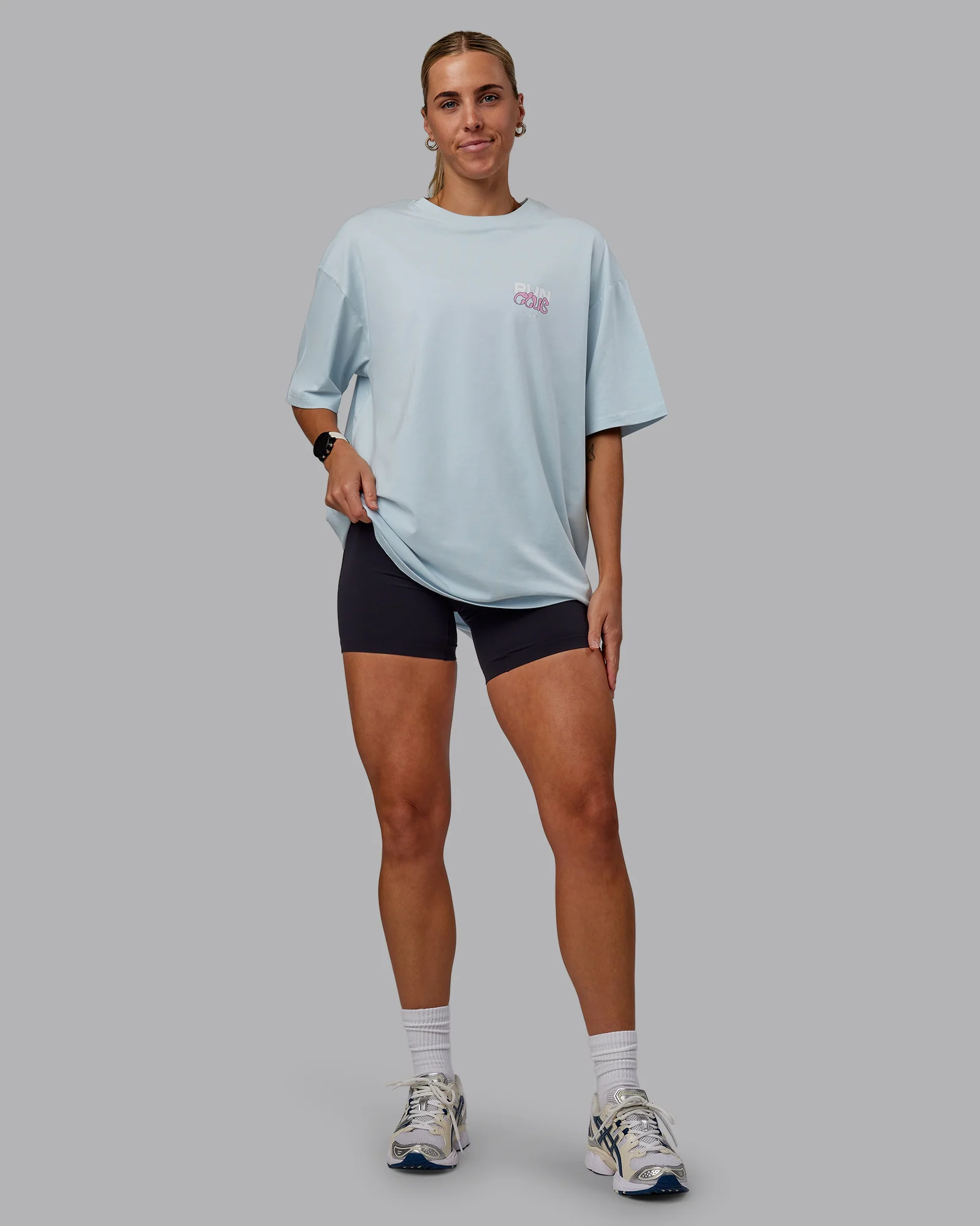 Gone Running FLXCotton Oversize Tee - Skyride-Bubblegum - Image 11
