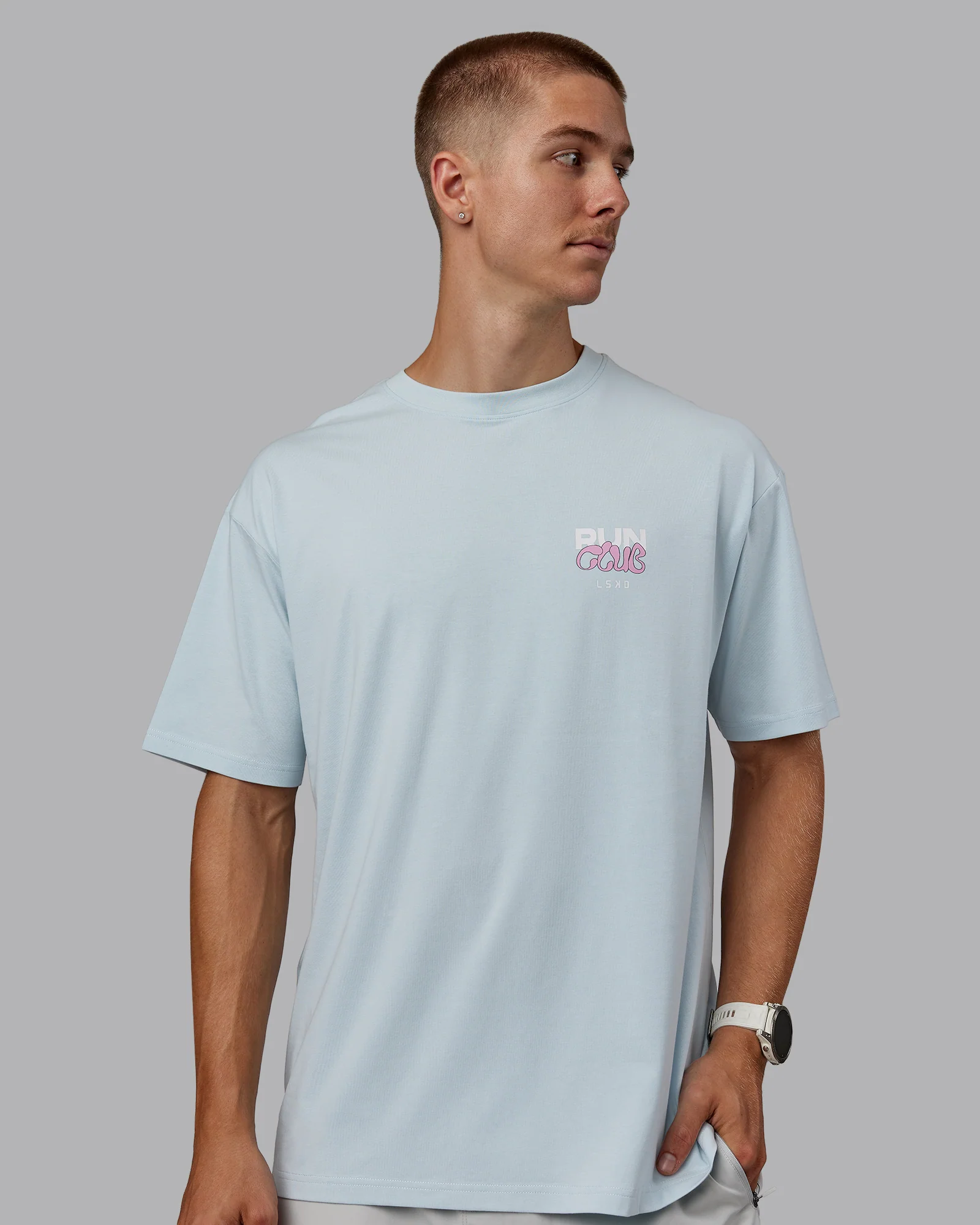 Gone Running FLXCotton Oversize Tee - Skyride-Bubblegum - Image 3