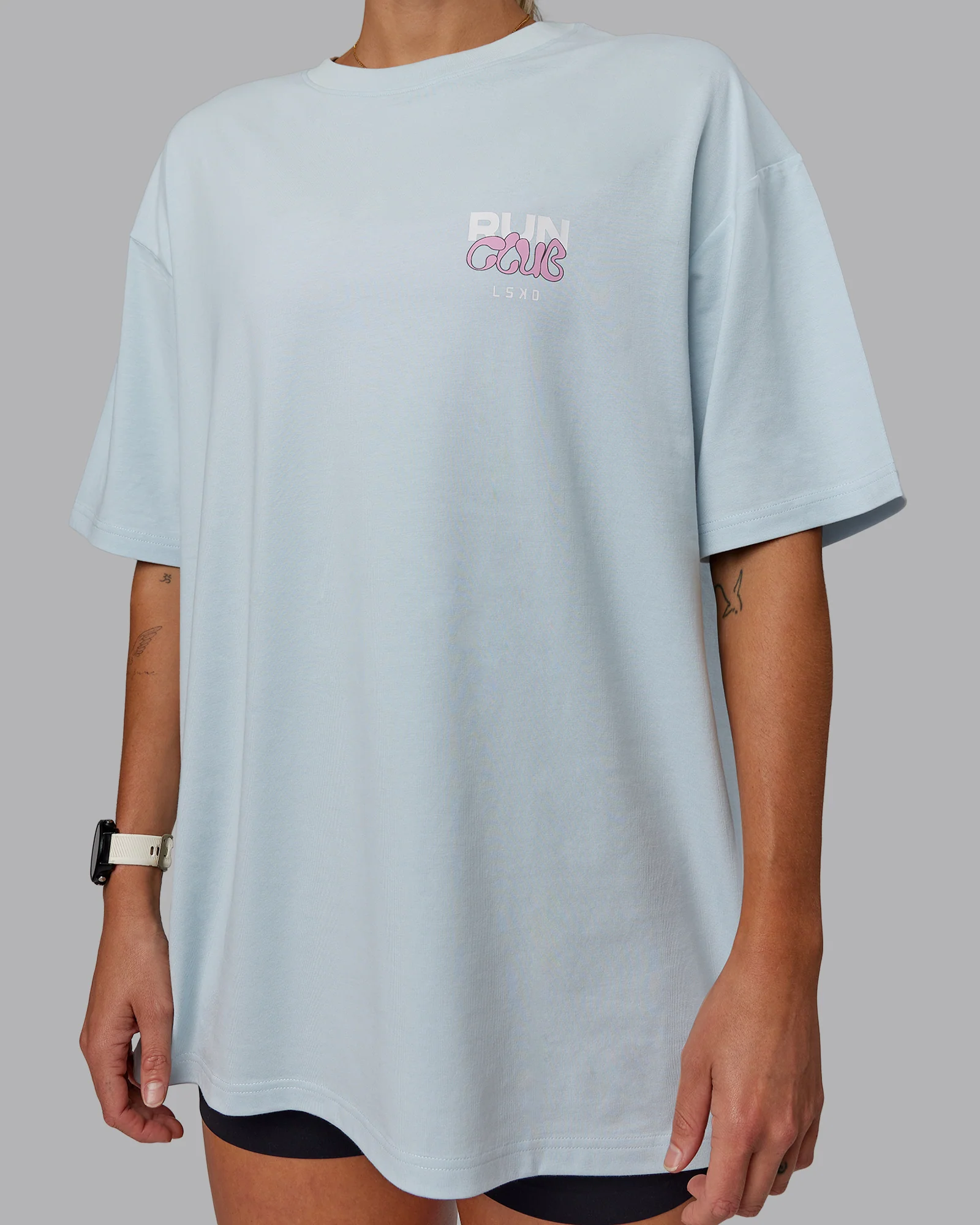 Gone Running FLXCotton Oversize Tee - Skyride-Bubblegum - Image 7