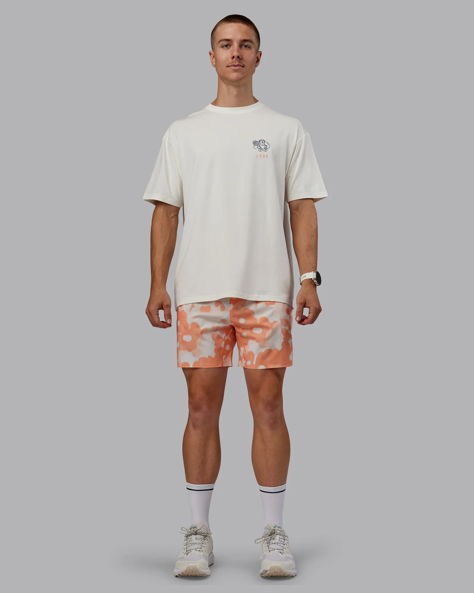 Grand Slam 6" Short - Wildflower Cantaloupe - Image 2