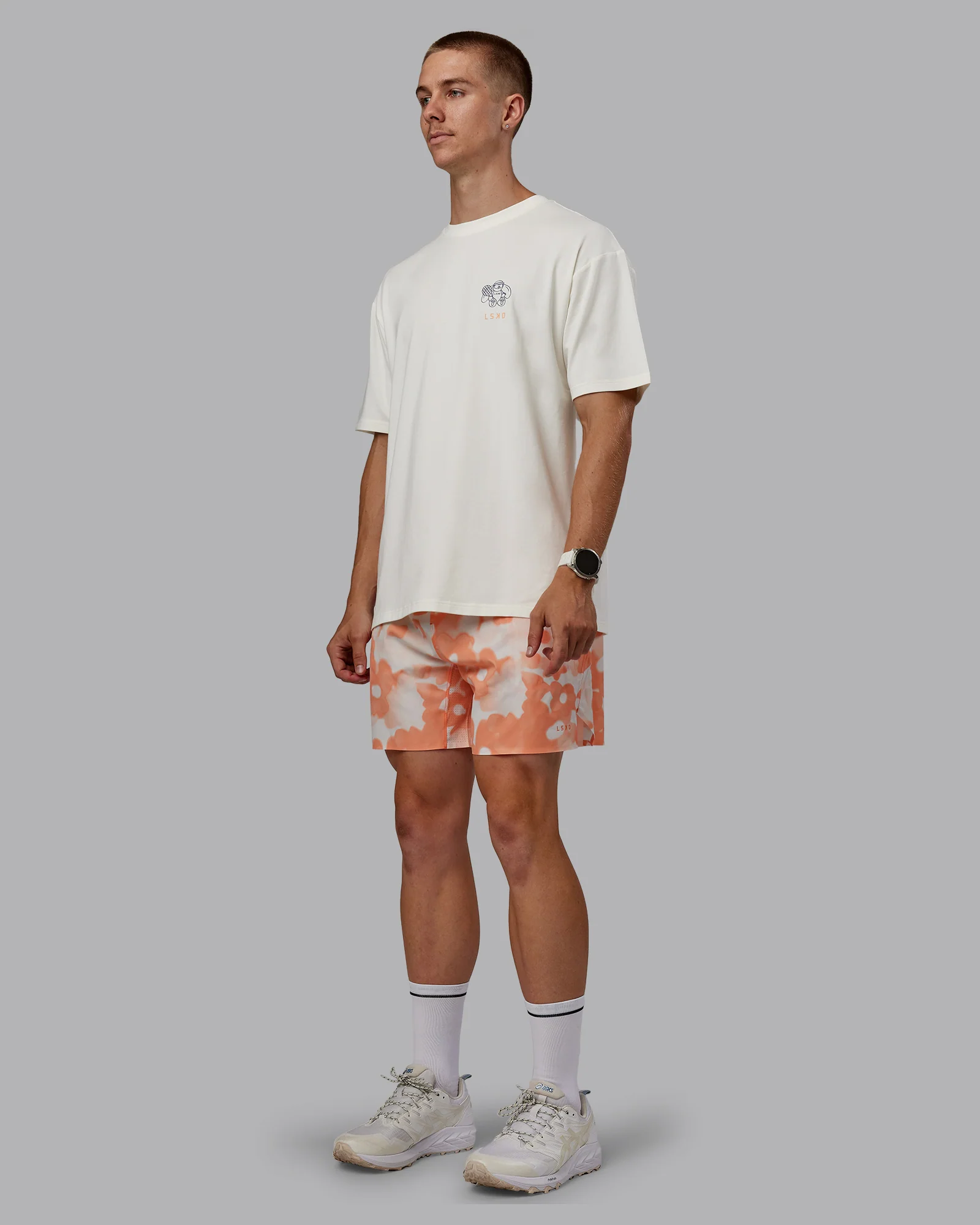 Grand Slam 6" Short - Wildflower Cantaloupe - Image 5