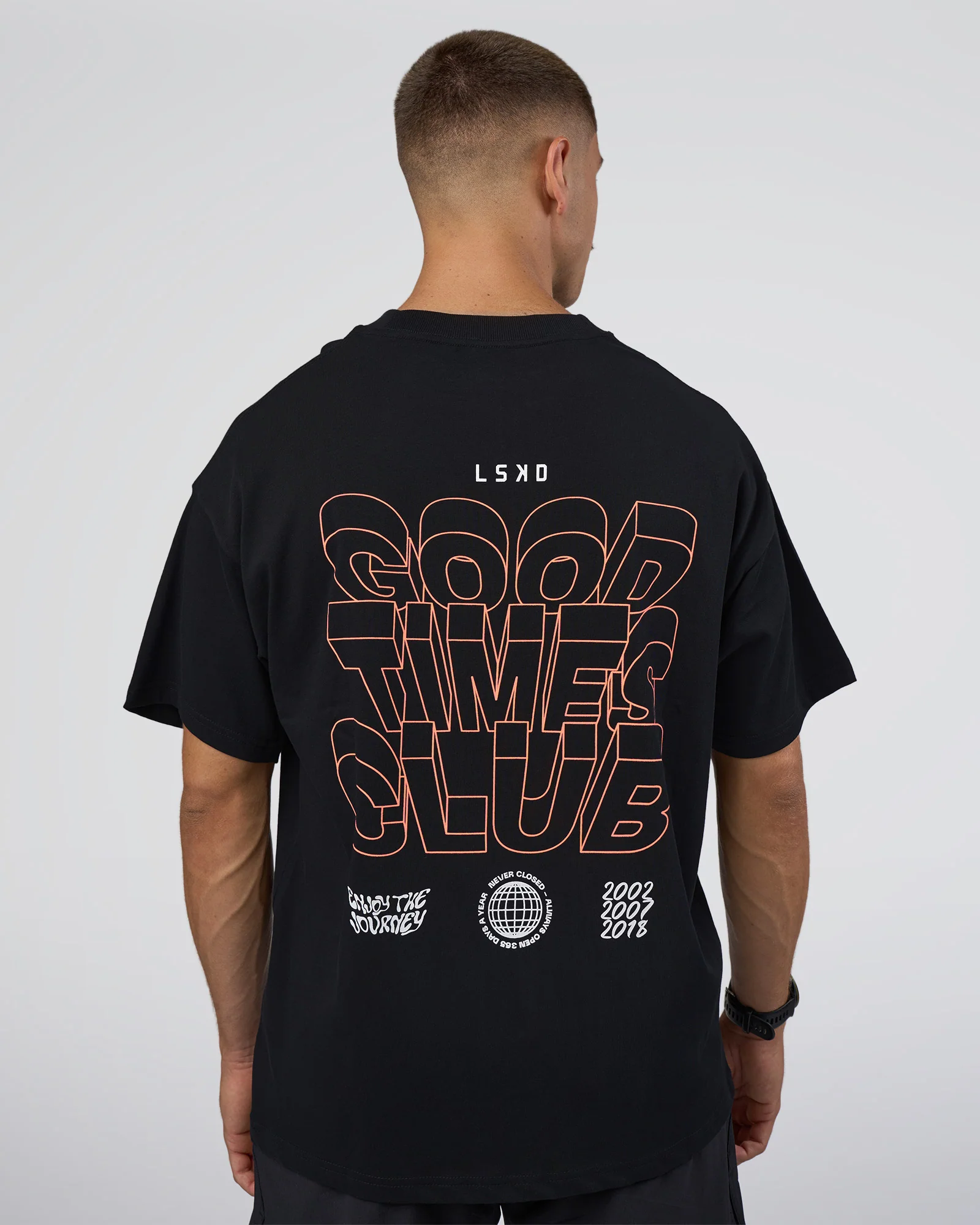 GTC Heavyweight Oversized Tee - Black-Cantaloupe - Image 3