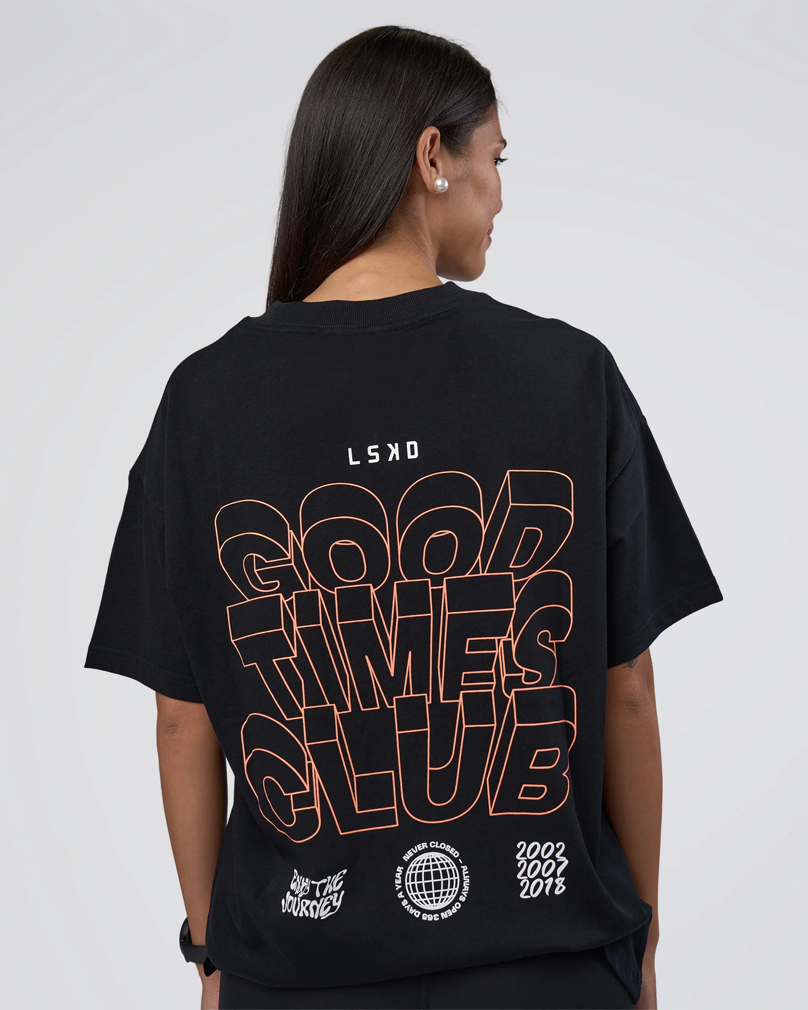GTC Heavyweight Oversized Tee - Black-Cantaloupe - Image 5