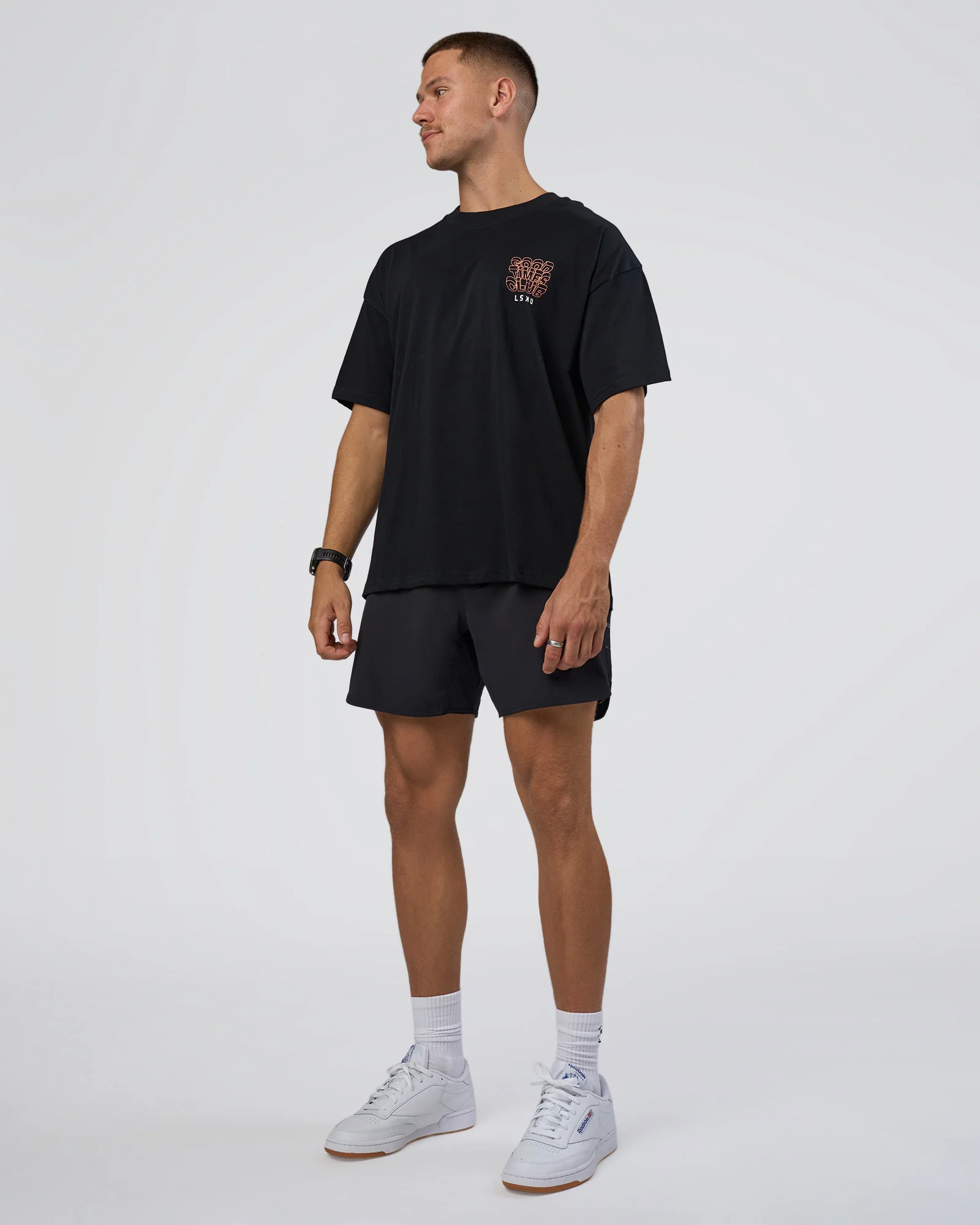 GTC Heavyweight Oversized Tee - Black-Cantaloupe - Image 6