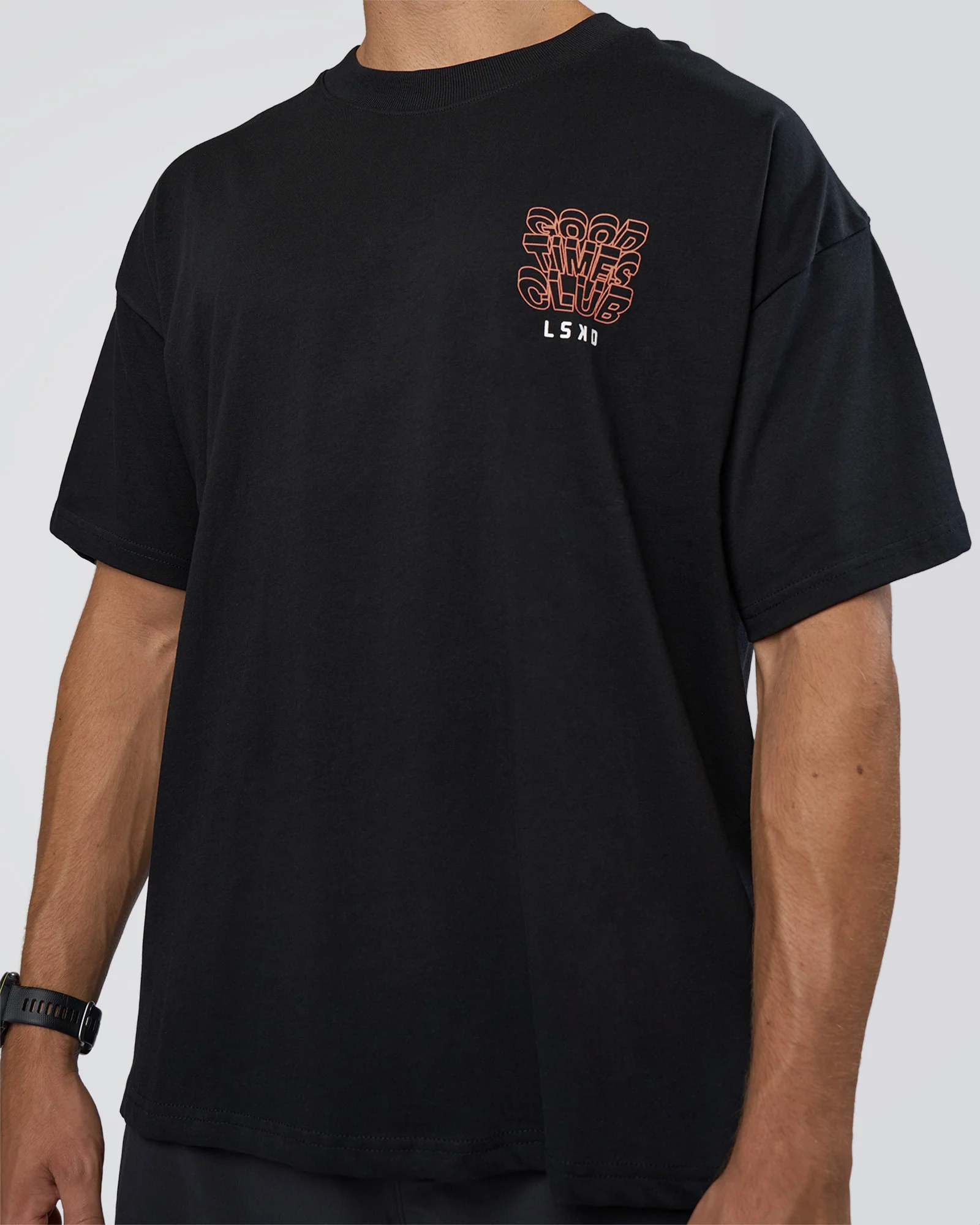 GTC Heavyweight Oversized Tee - Black-Cantaloupe - Image 8