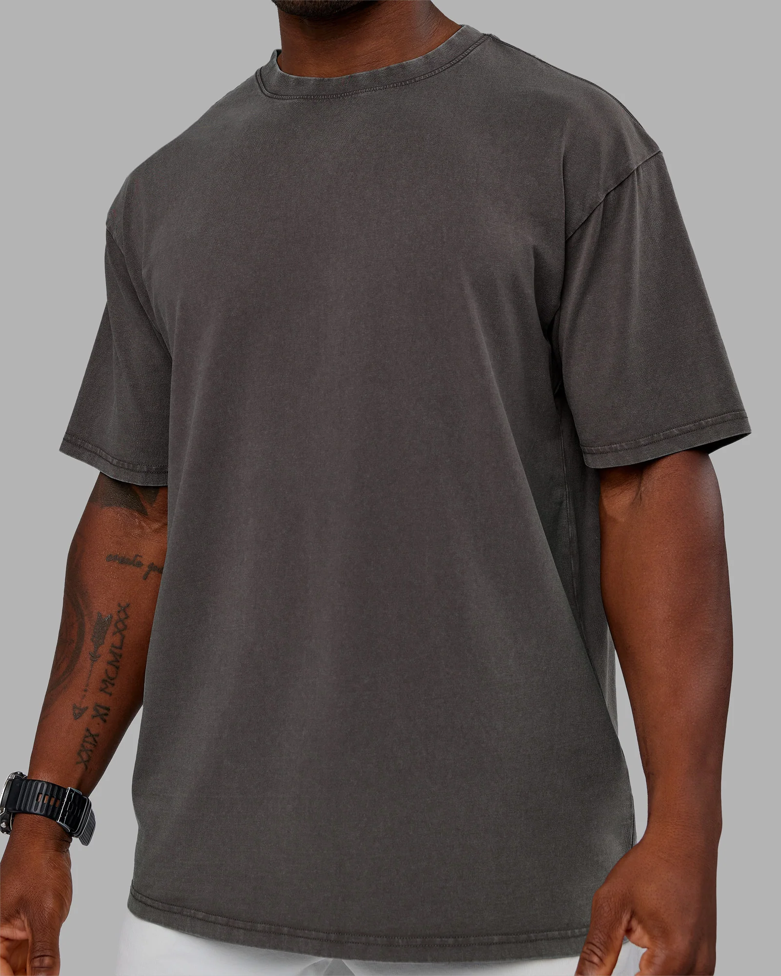 Heart FLXCotton Oversized Tee - Washed Dark Storm-Violet Ray - Image 10