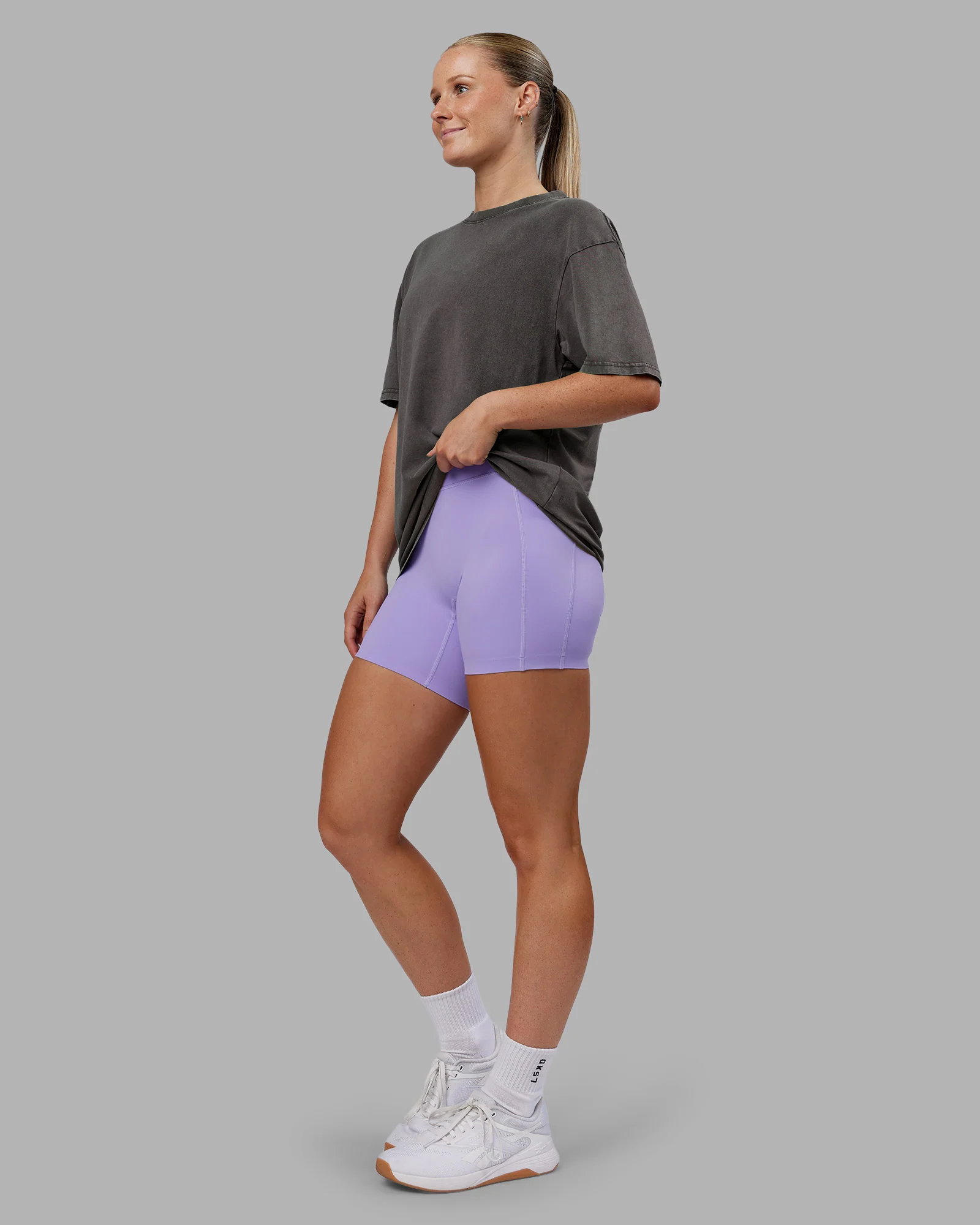Heart FLXCotton Oversized Tee - Washed Dark Storm-Violet Ray - Image 11