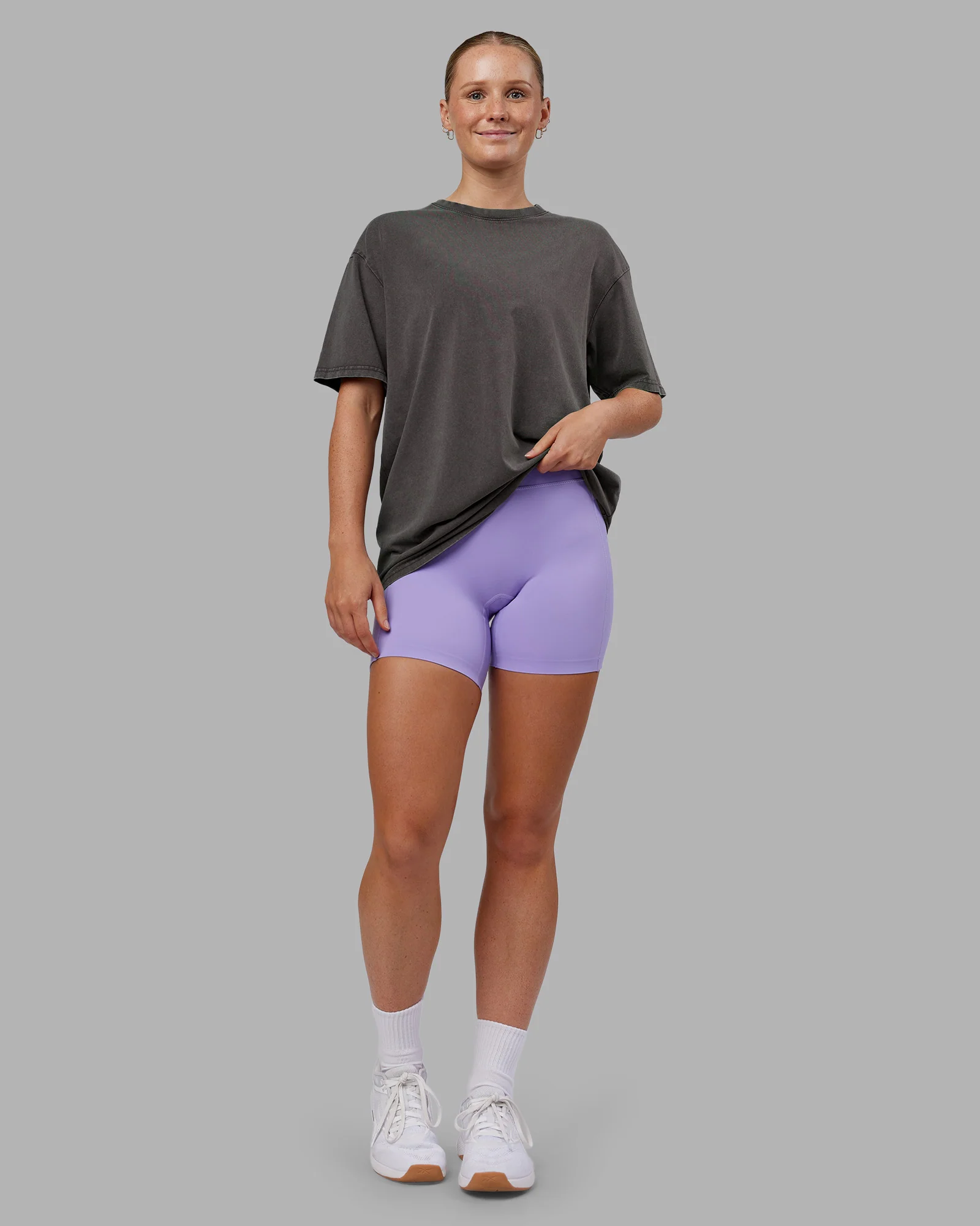 Heart FLXCotton Oversized Tee - Washed Dark Storm-Violet Ray - Image 5