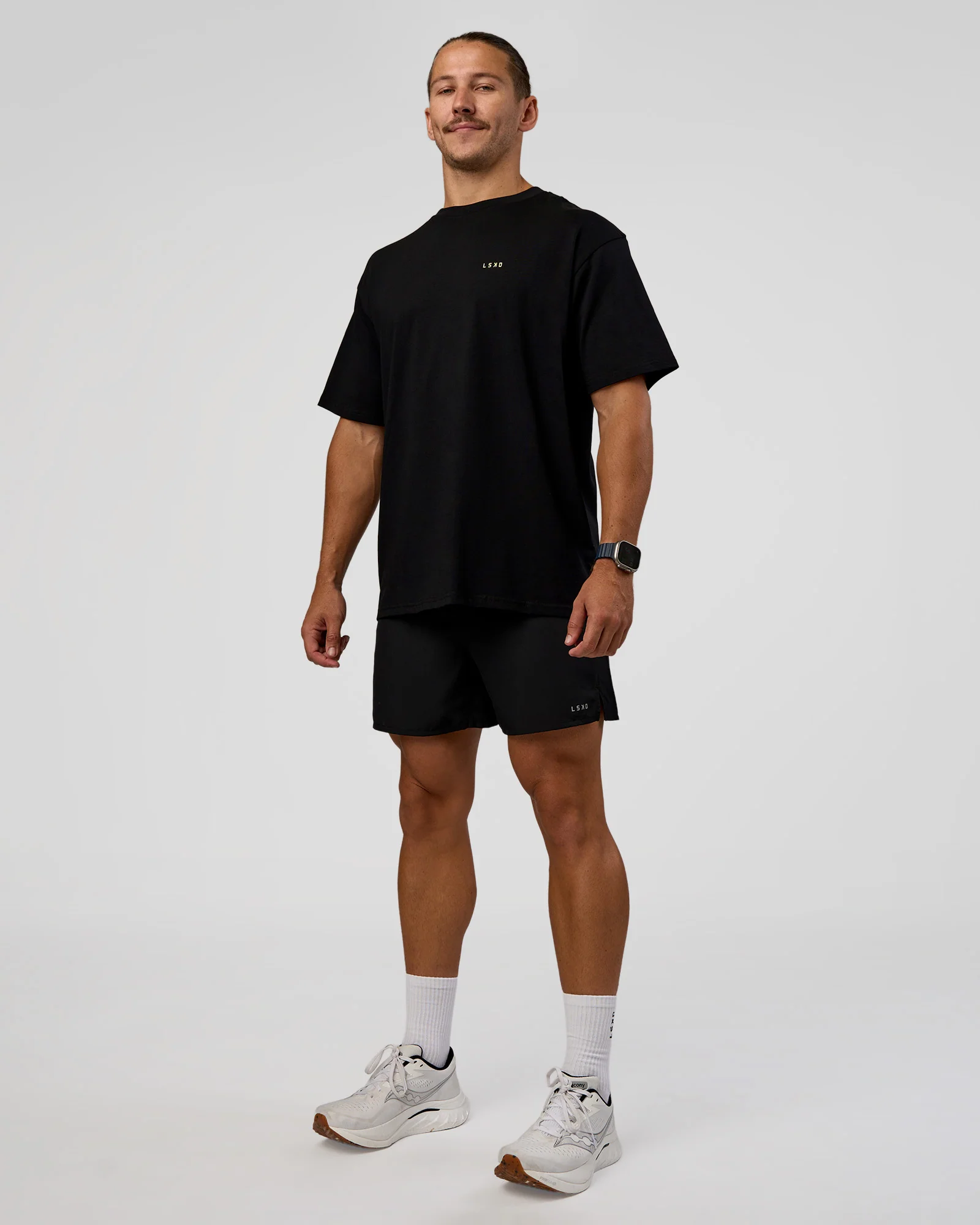 High Run FLXCotton Oversized Tee - Black-Yellow Fizz - Image 6