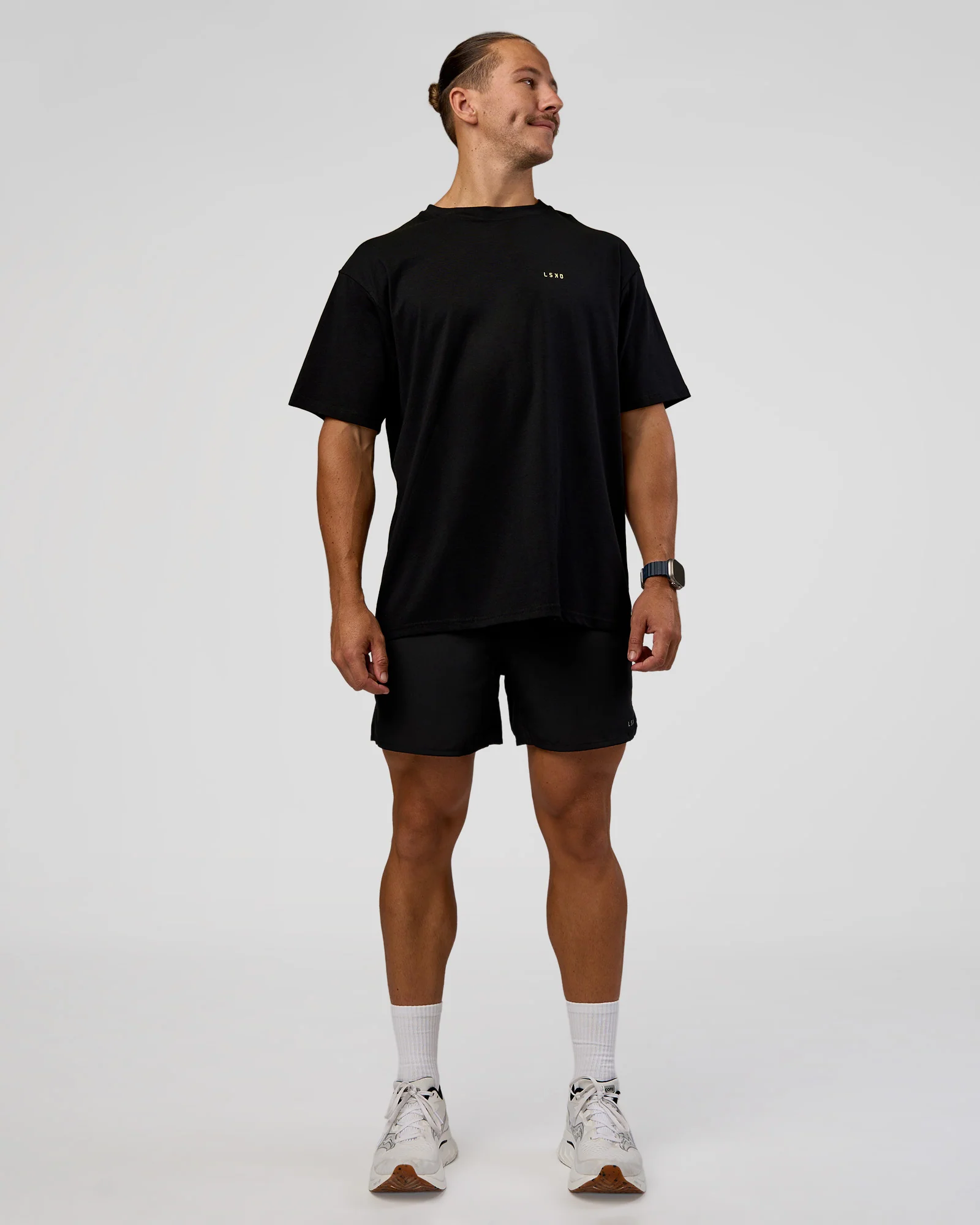 High Run FLXCotton Oversized Tee - Black-Yellow Fizz - Image 9