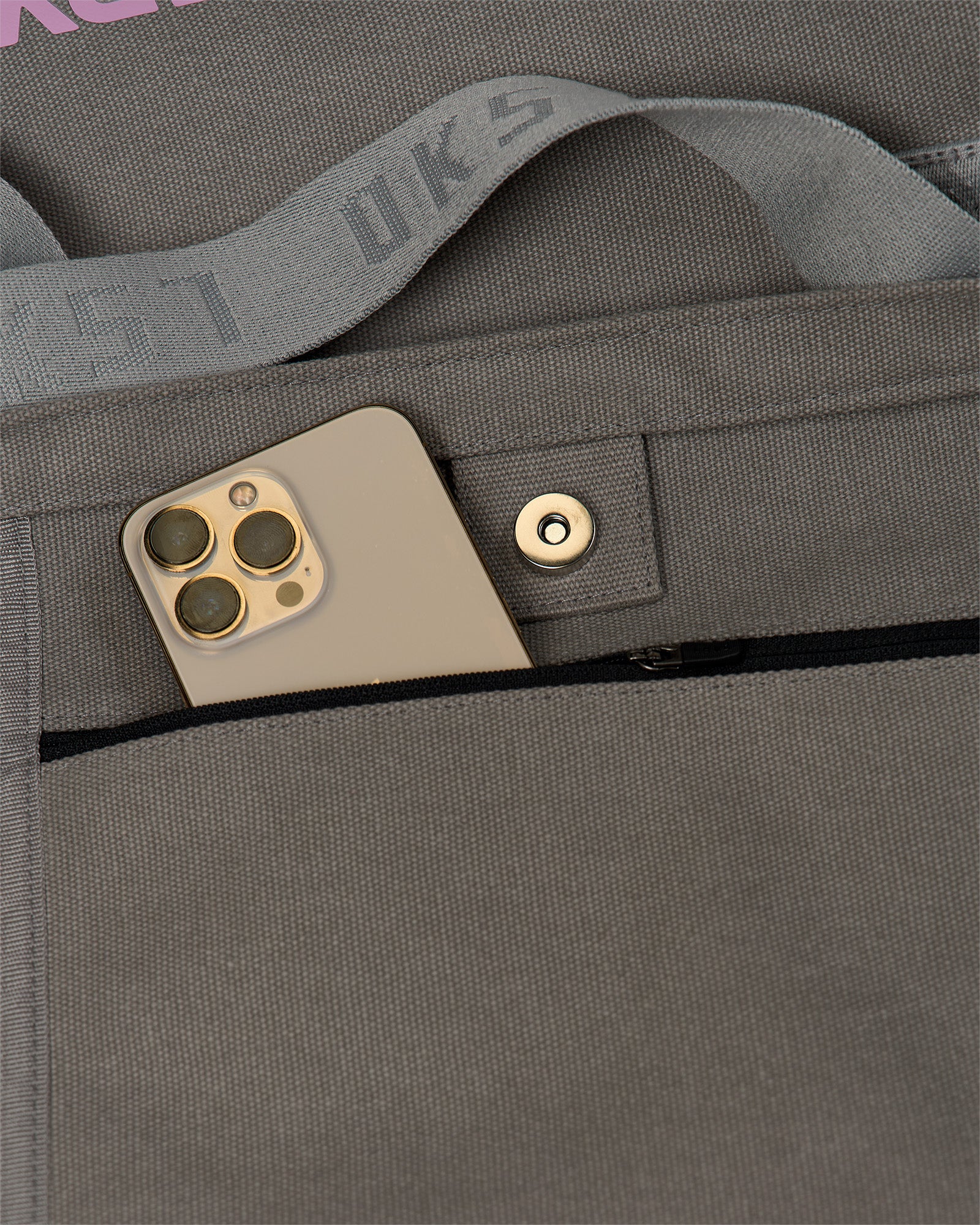 Hold It All Canvas Tote - Circular Grey-Values - Image 3