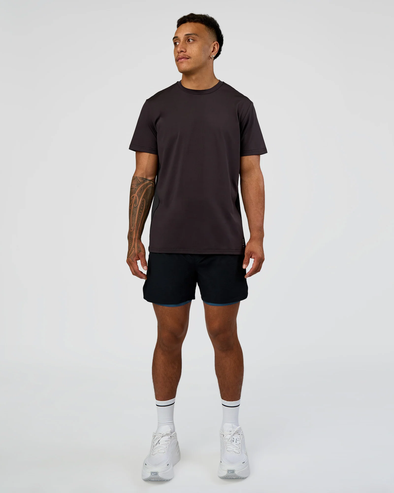 Hybrid Lined 5" Short - Black-Indigo - Image 7