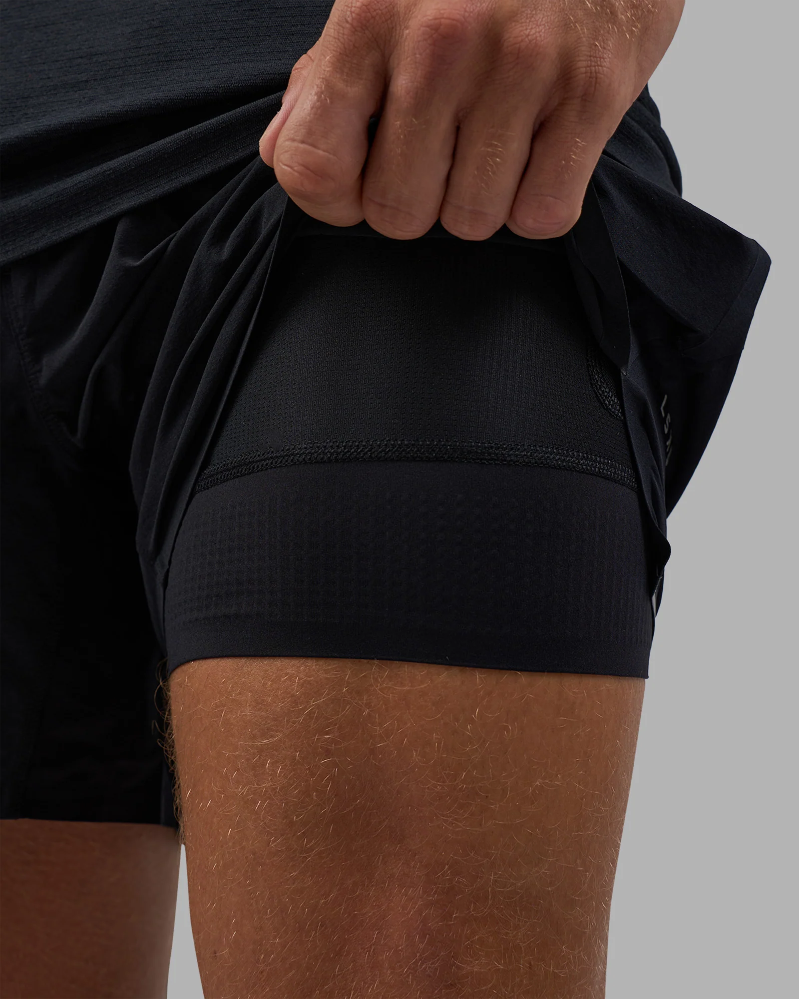 Hybrid Lined 5" Short - Black-Reflective - Image 7