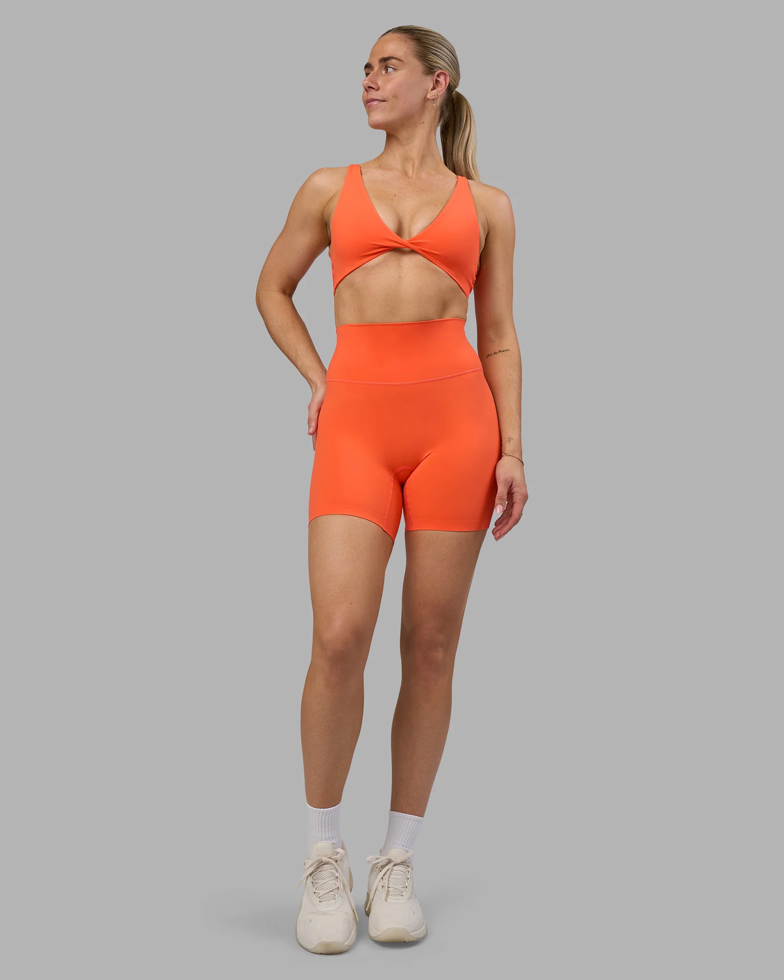 Impulse Reversible Sports Bra - Ultra Orange - Image 7