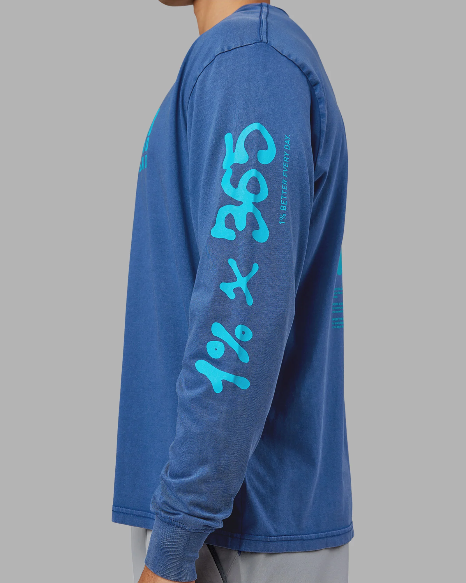 Inferno Journey FLXCotton Oversized Long Sleeve Tee - Midnight Blue-Blue Bird - Image 4