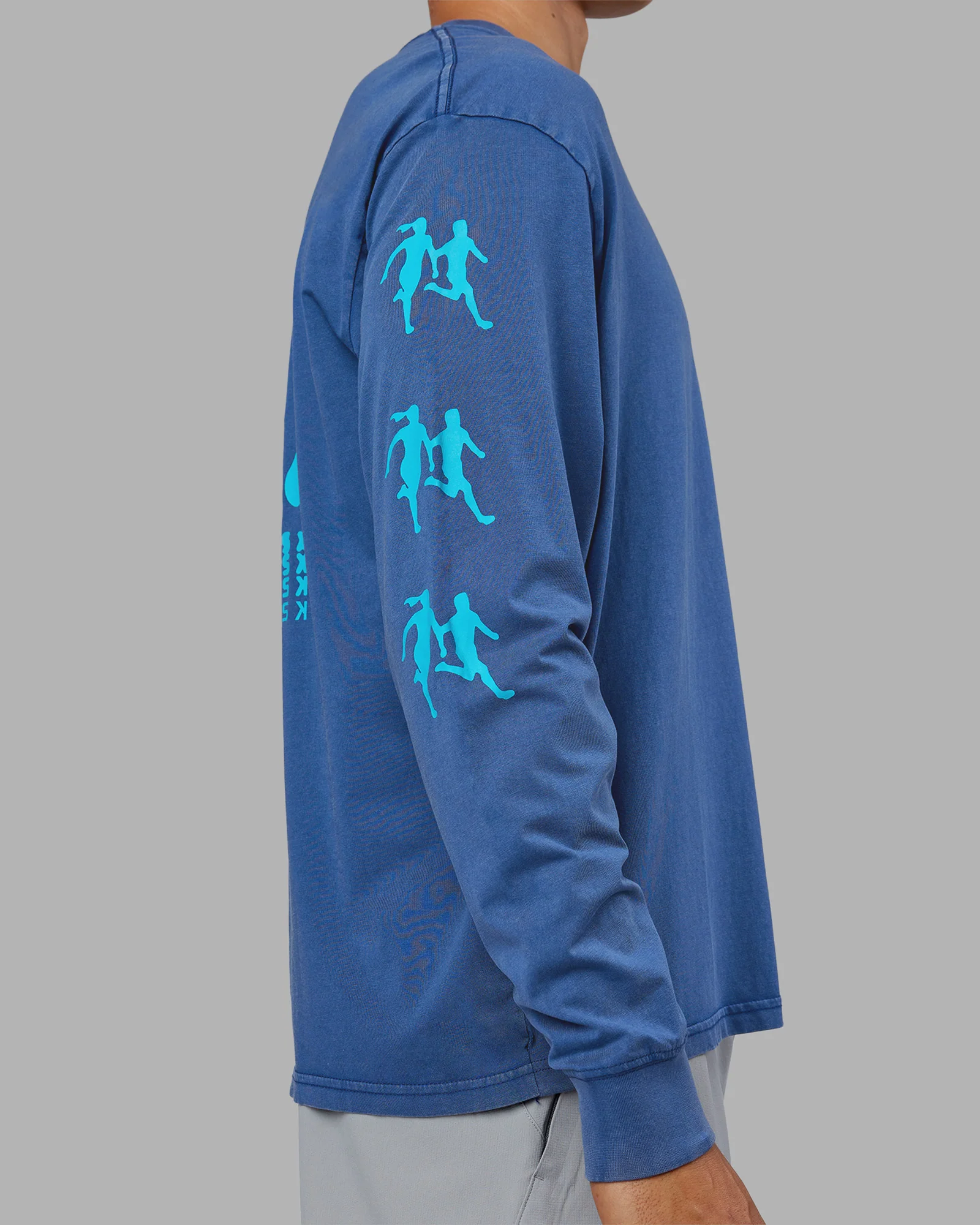 Inferno Journey FLXCotton Oversized Long Sleeve Tee - Midnight Blue-Blue Bird - Image 5