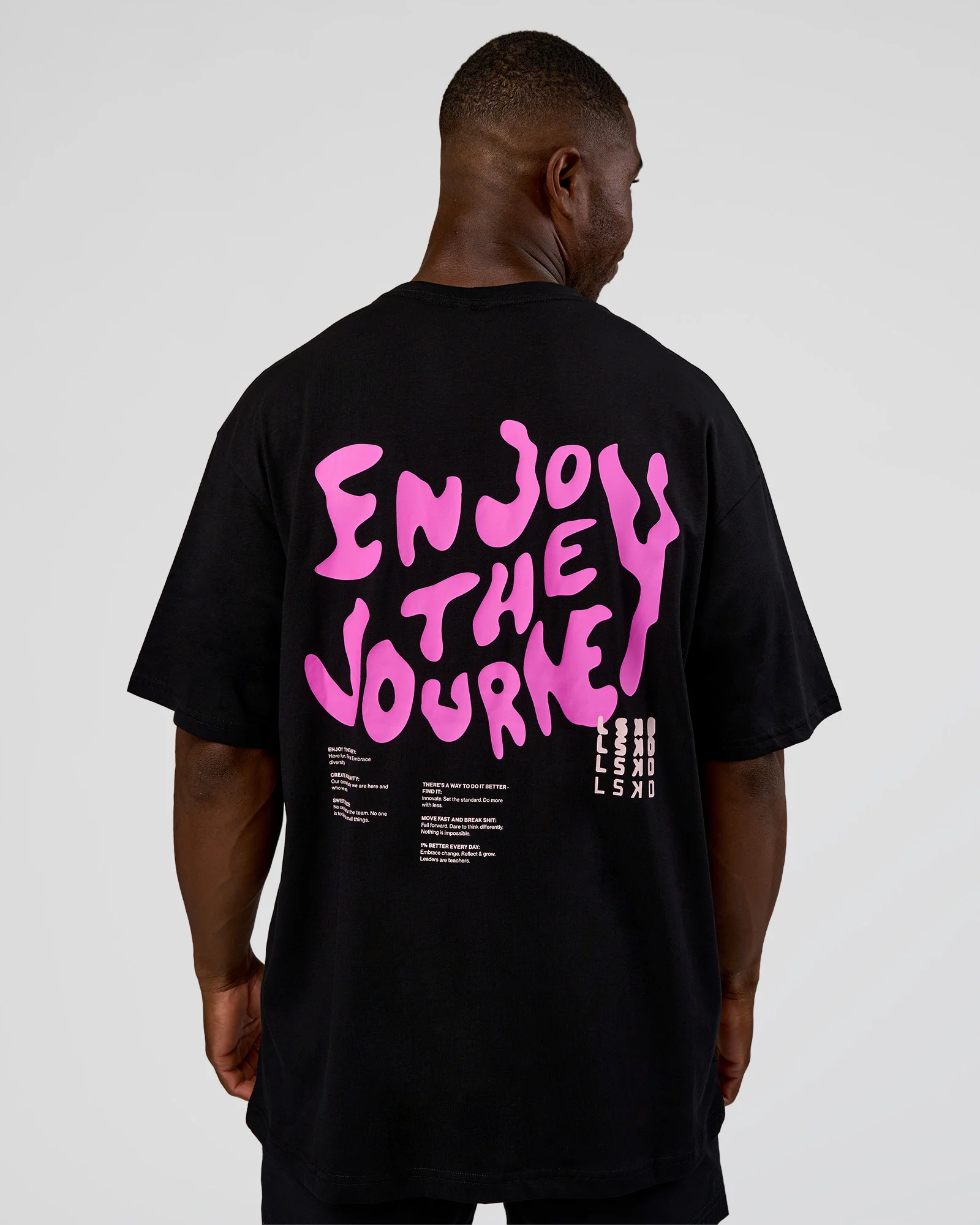 Inferno Journey FLXCotton Oversized Tee - Black-Ultra Fuchsia - Image 2