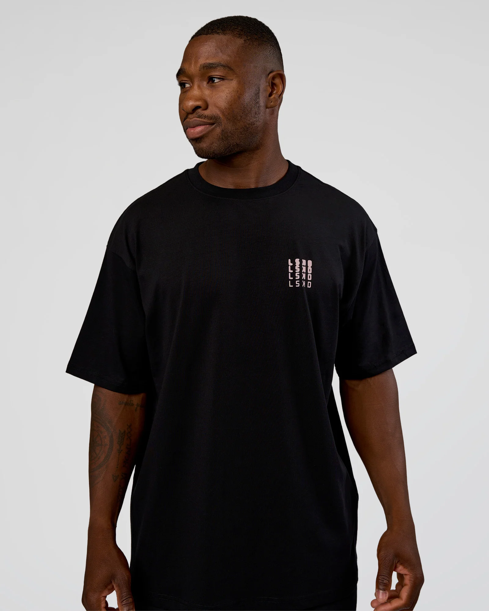 Inferno Journey FLXCotton Oversized Tee - Black-Ultra Fuchsia - Image 3