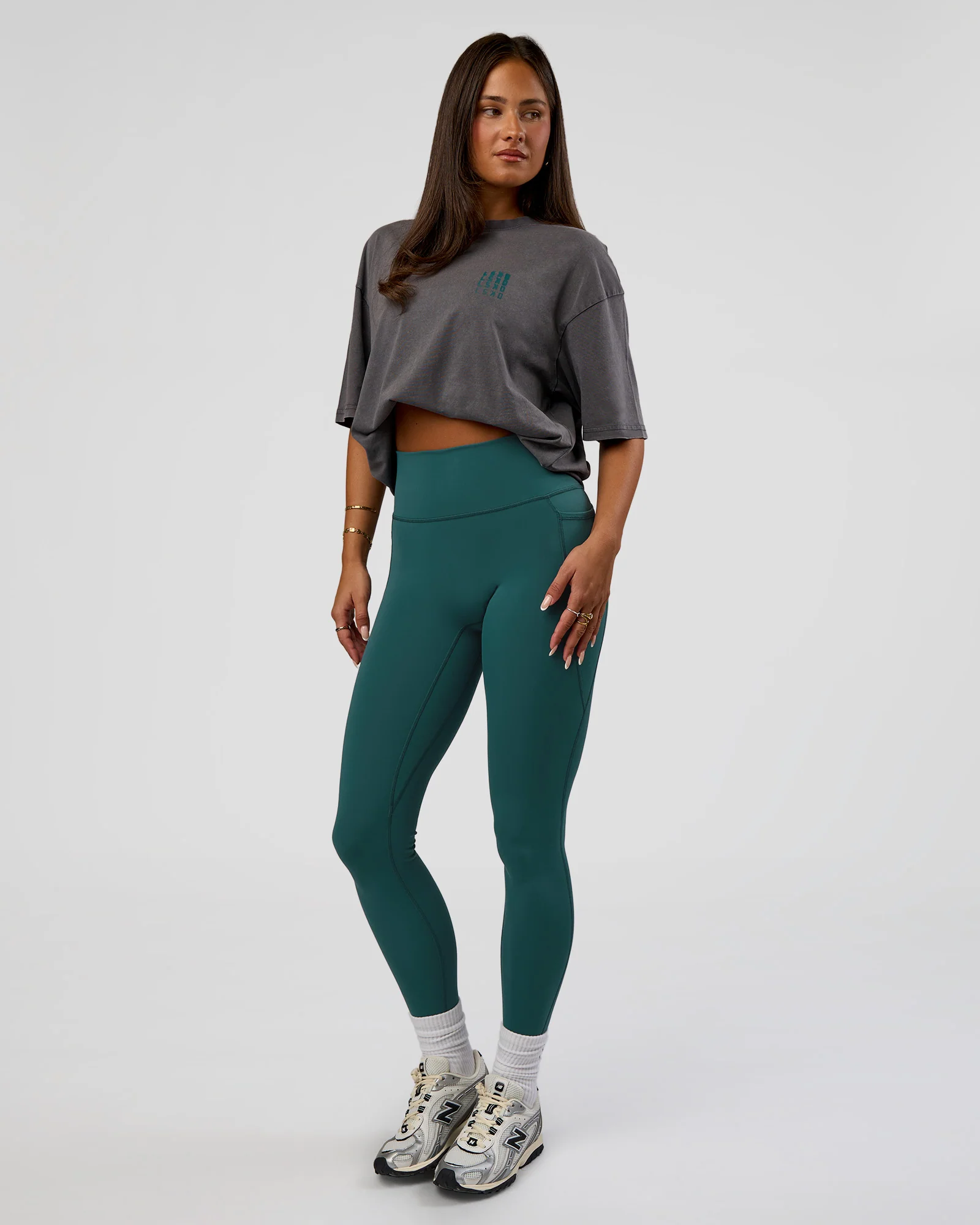 Inferno Journey FLXCotton Oversized Tee - Dark Storm Washed-Iceberg Green - Image 11