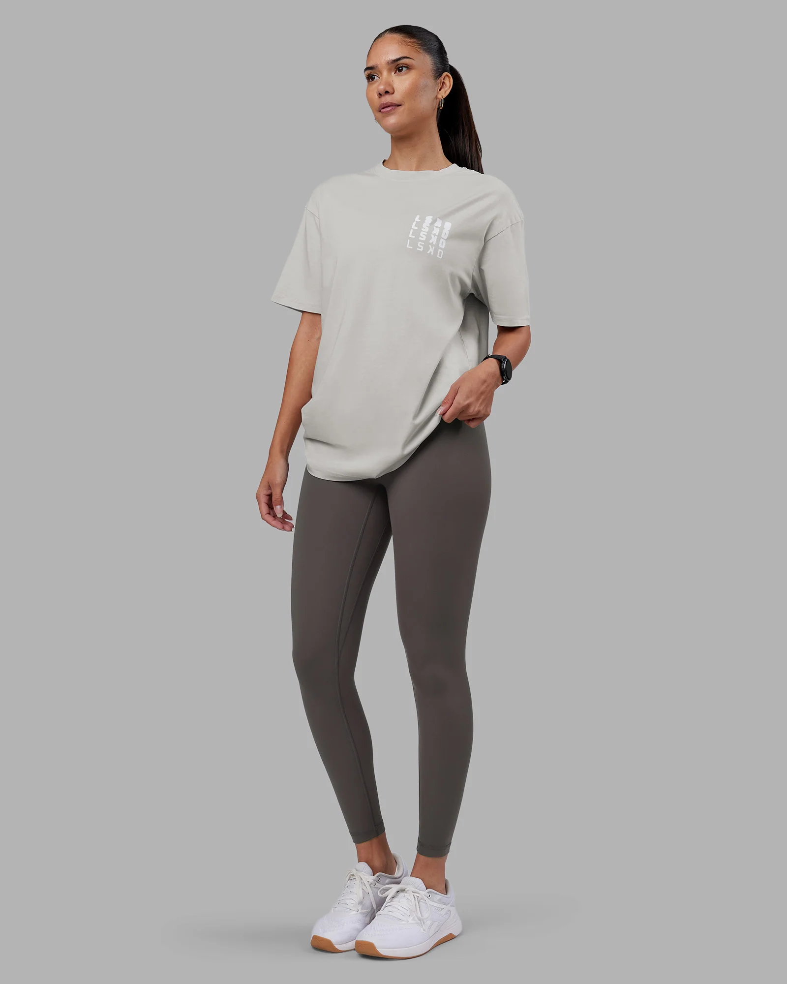 Inferno Journey FLXCotton Oversized Tee - Digital Mist Washed-White - Image 11