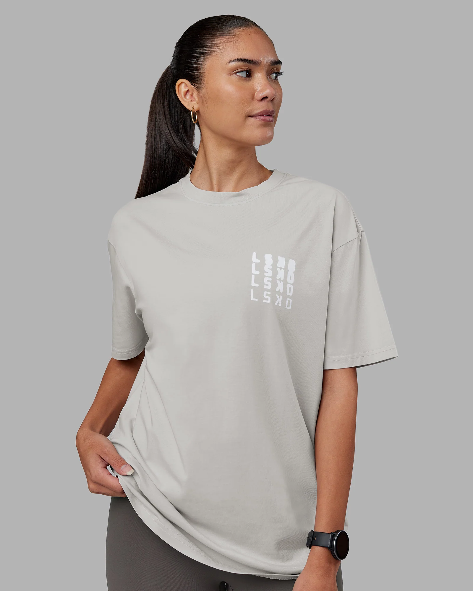 Inferno Journey FLXCotton Oversized Tee - Digital Mist Washed-White - Image 2