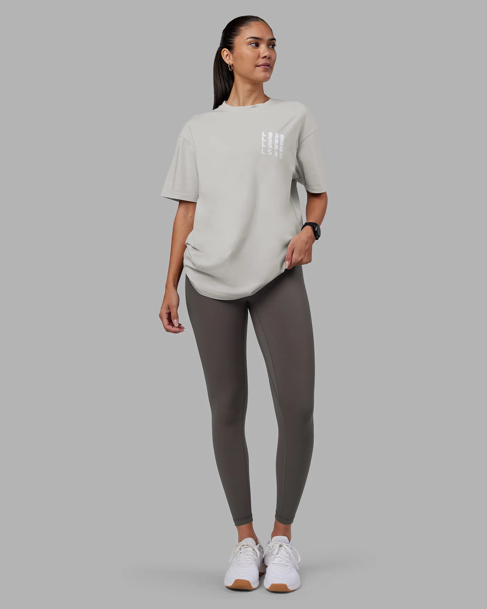 Inferno Journey FLXCotton Oversized Tee - Digital Mist Washed-White - Image 5