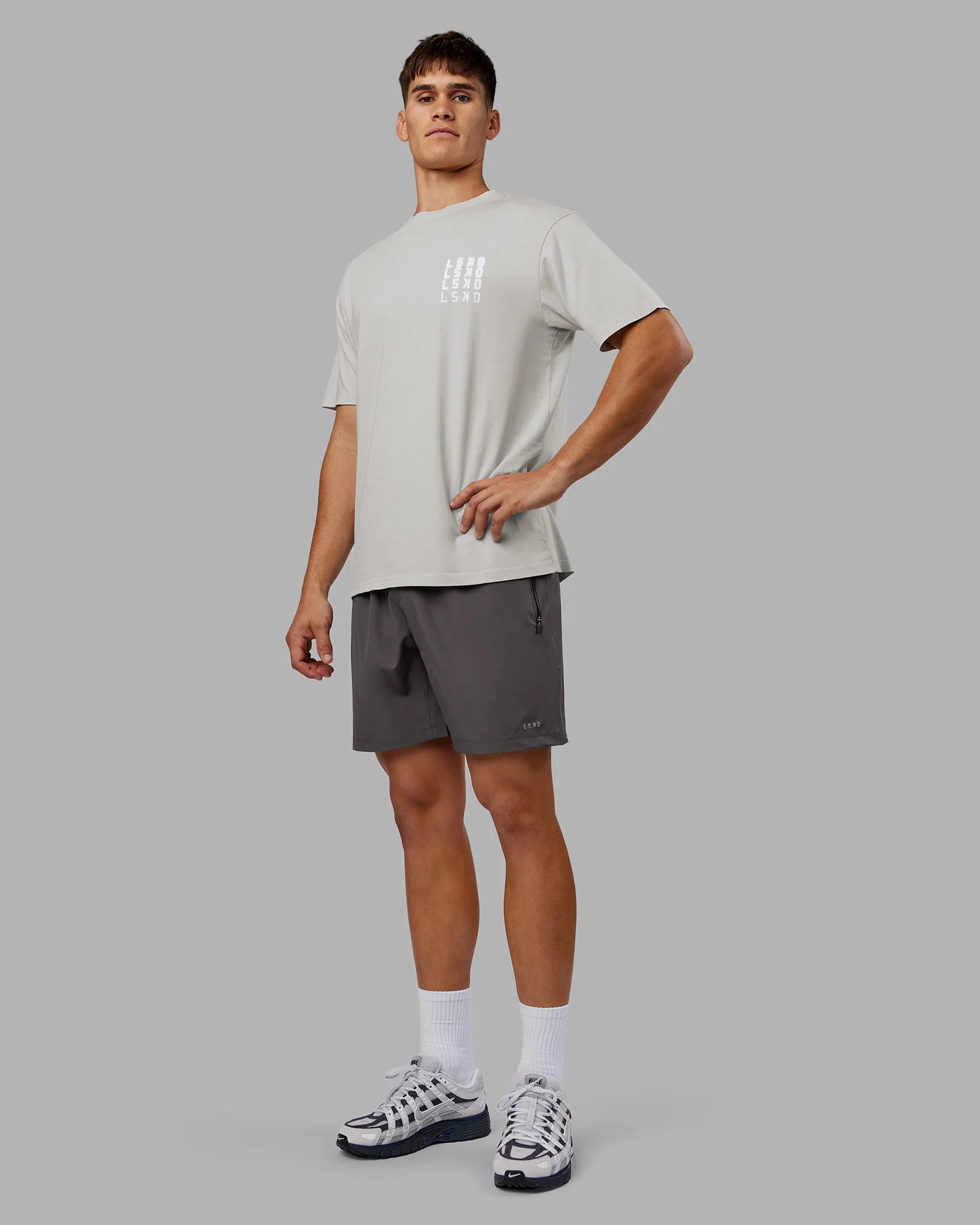 Inferno Journey FLXCotton Oversized Tee - Digital Mist Washed-White - Image 6
