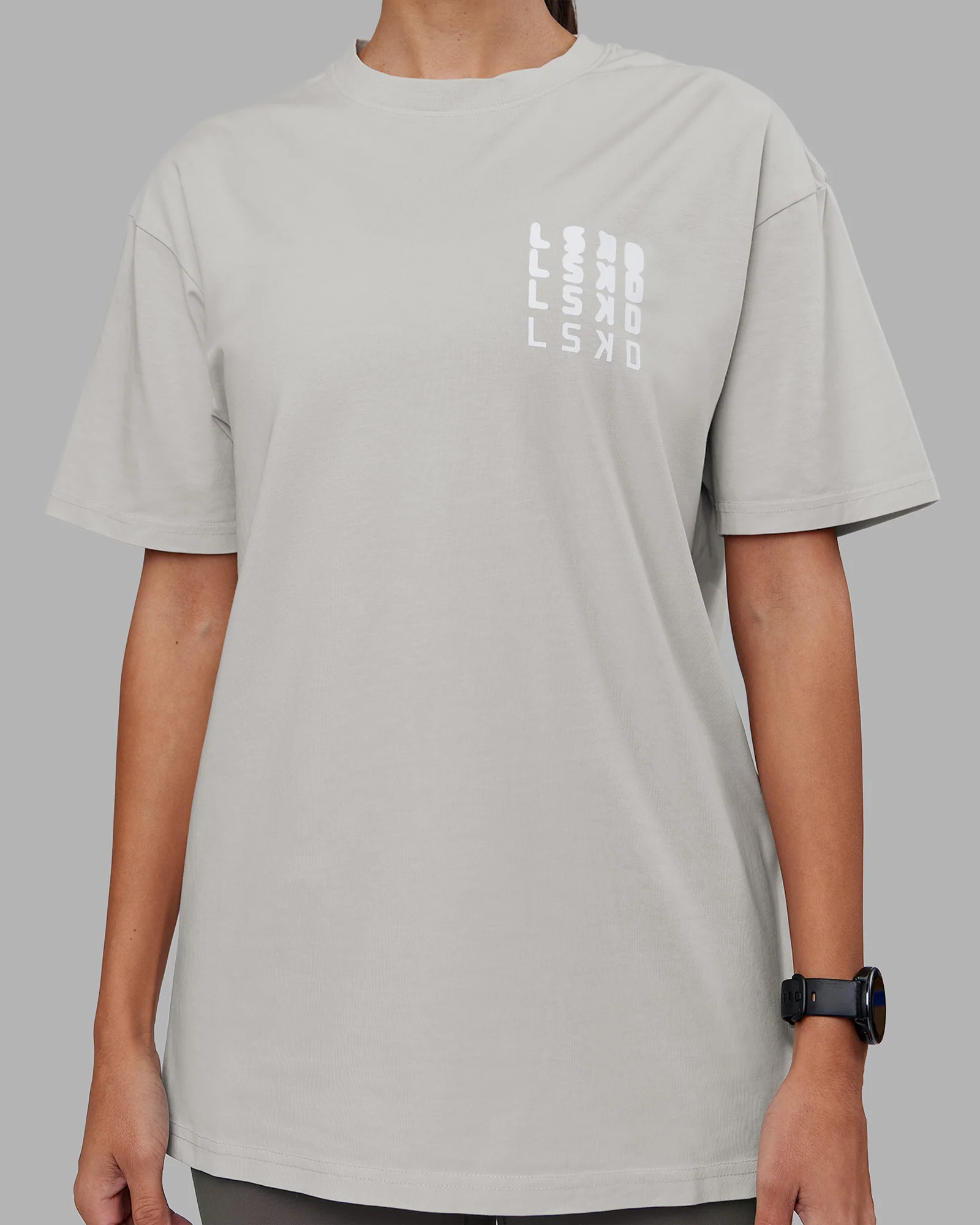 Inferno Journey FLXCotton Oversized Tee - Digital Mist Washed-White - Image 8