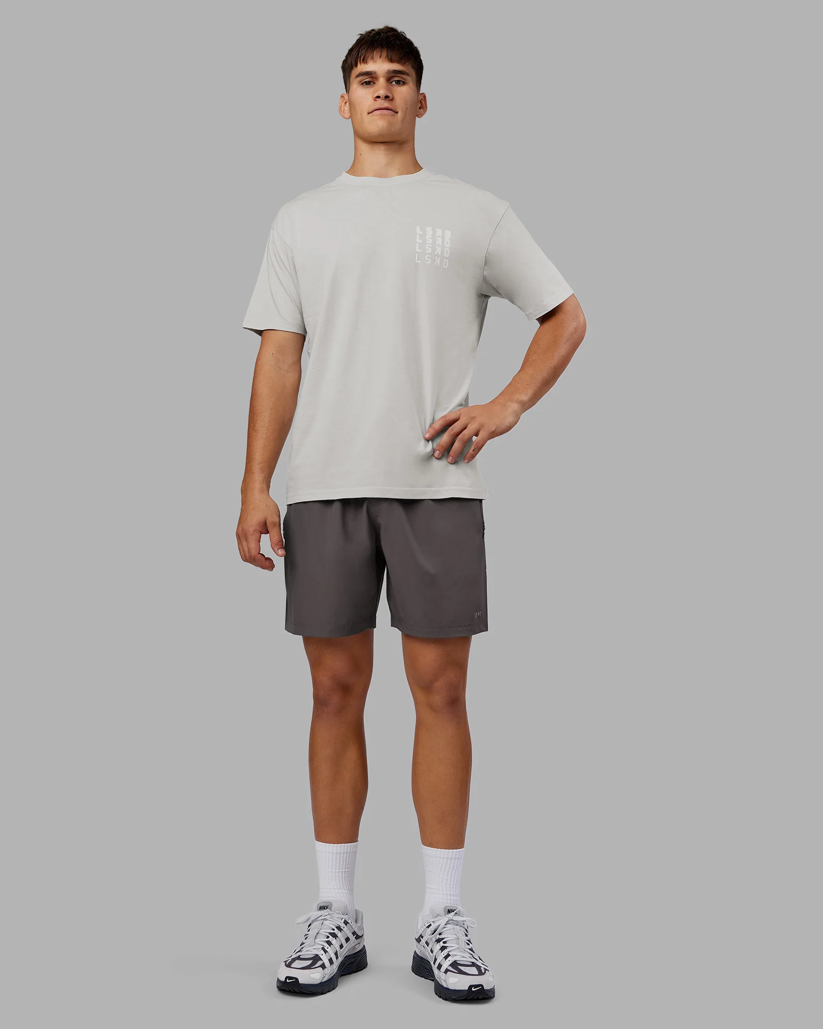 Inferno Journey FLXCotton Oversized Tee - Digital Mist Washed-White - Image 9