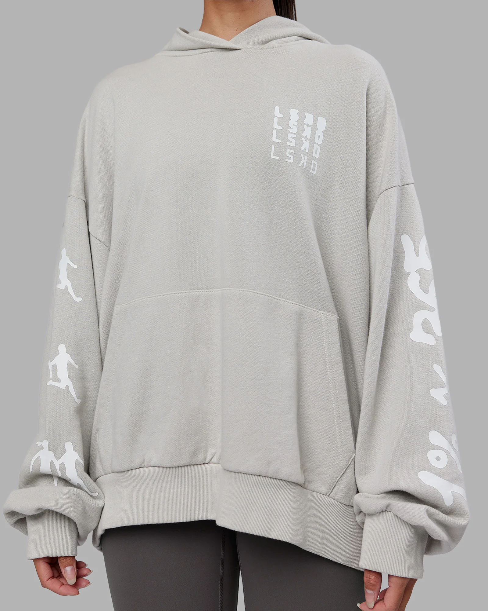 Journey Washed Unisex Oversize Hoodie - Digital Mist-White - Image 11