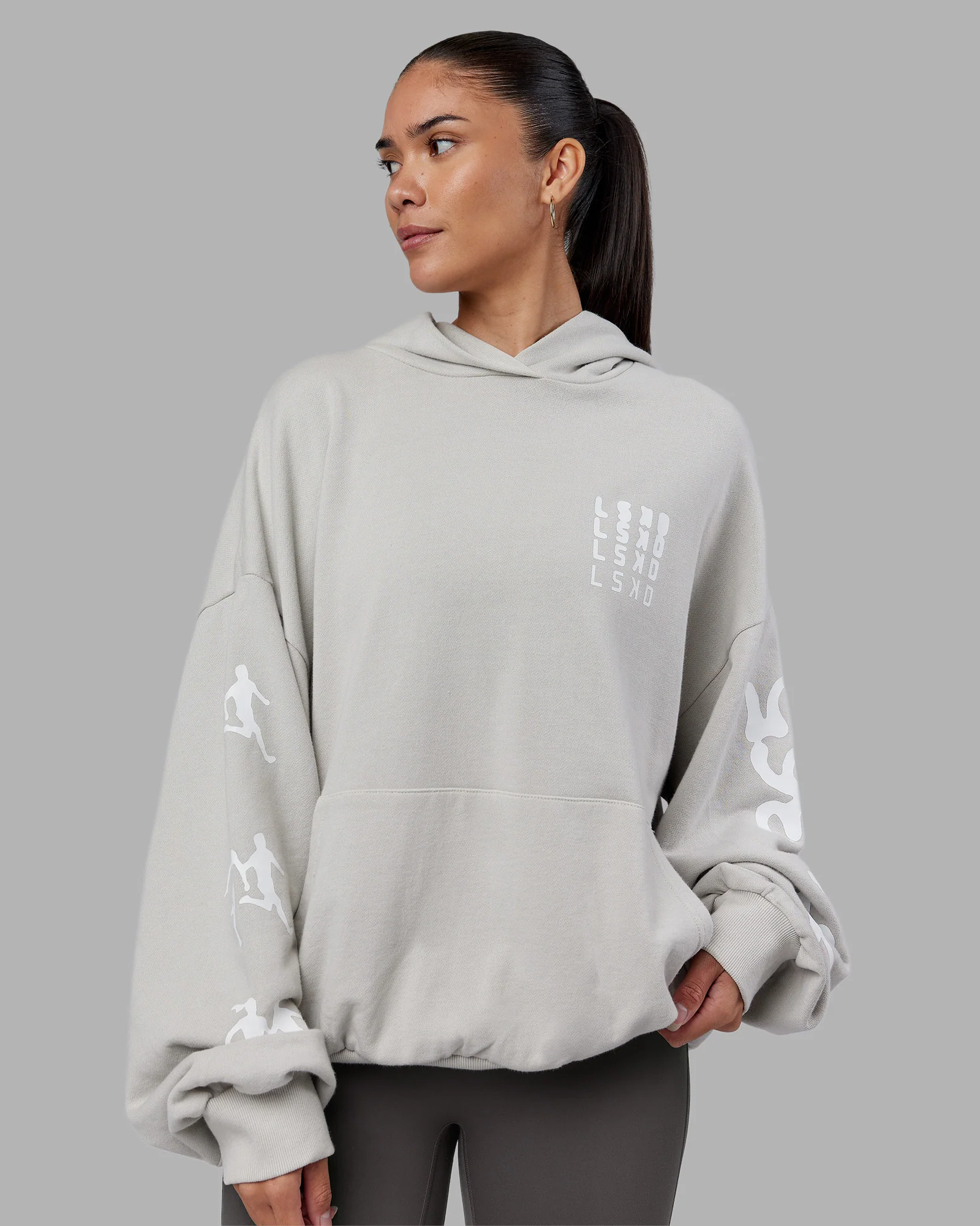 Journey Washed Unisex Oversize Hoodie - Digital Mist-White - Image 4