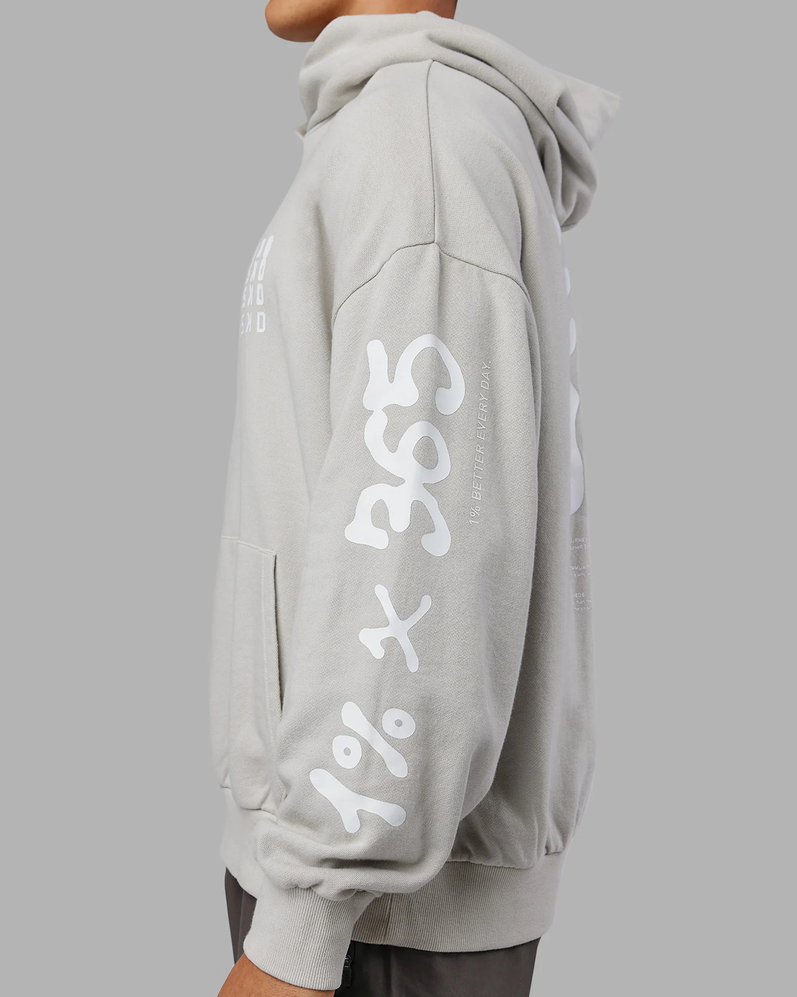 Journey Washed Unisex Oversize Hoodie - Digital Mist-White - Image 5
