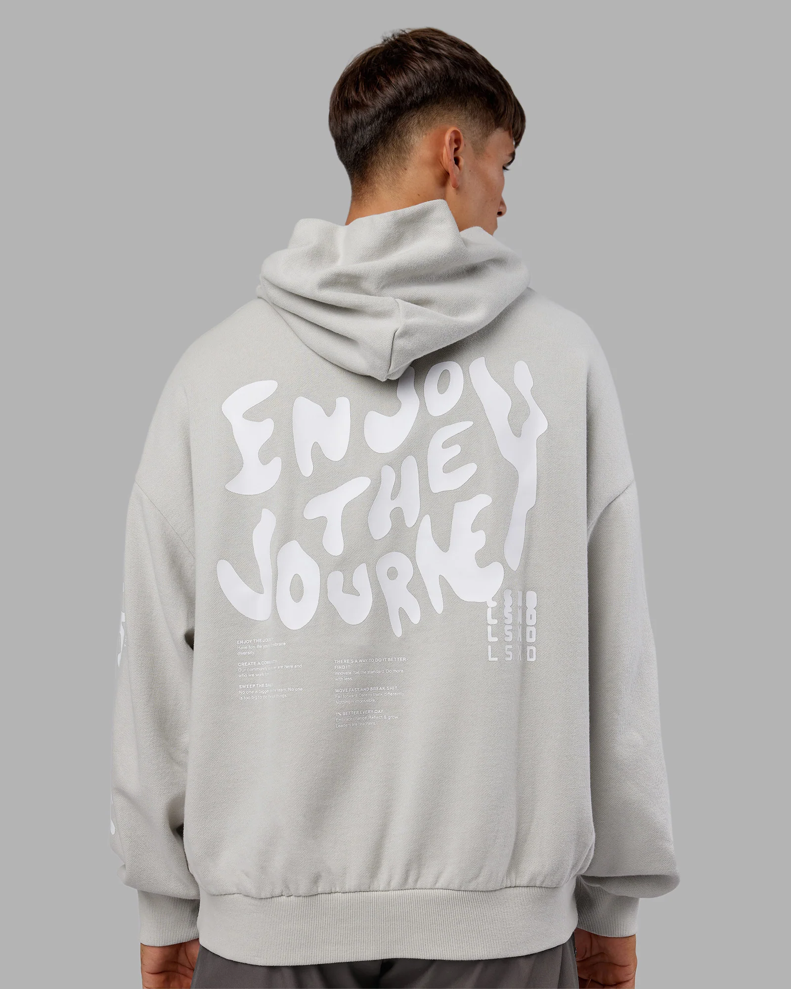 Journey Washed Unisex Oversize Hoodie - Digital Mist-White - Image 9