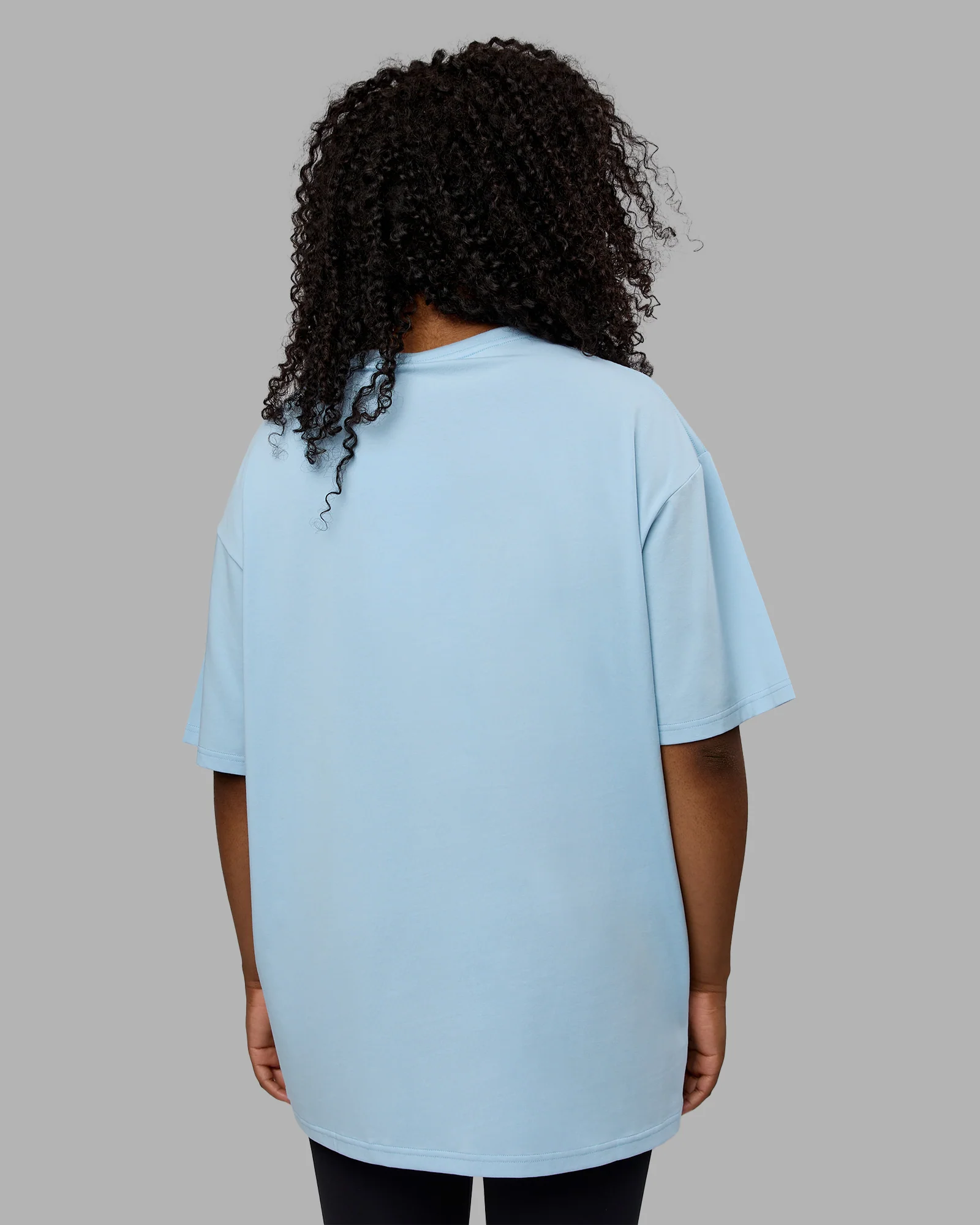 Just Keep Running FLXCotton Tee Oversize - Glacial Blue-Off White - Image 9