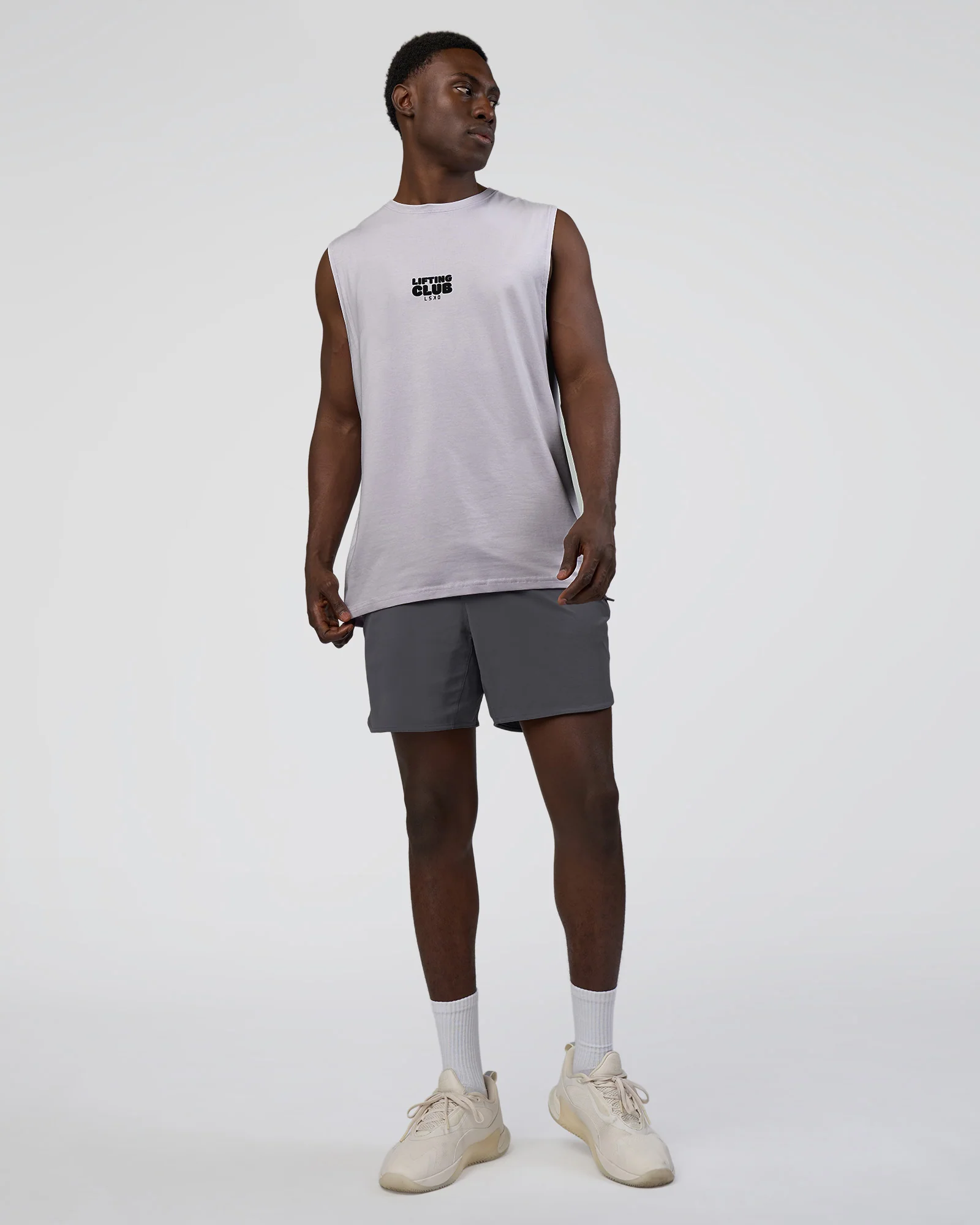 Kettle-B FLXCotton Muscle Tank - Galactic Lilac-Black - Image 4