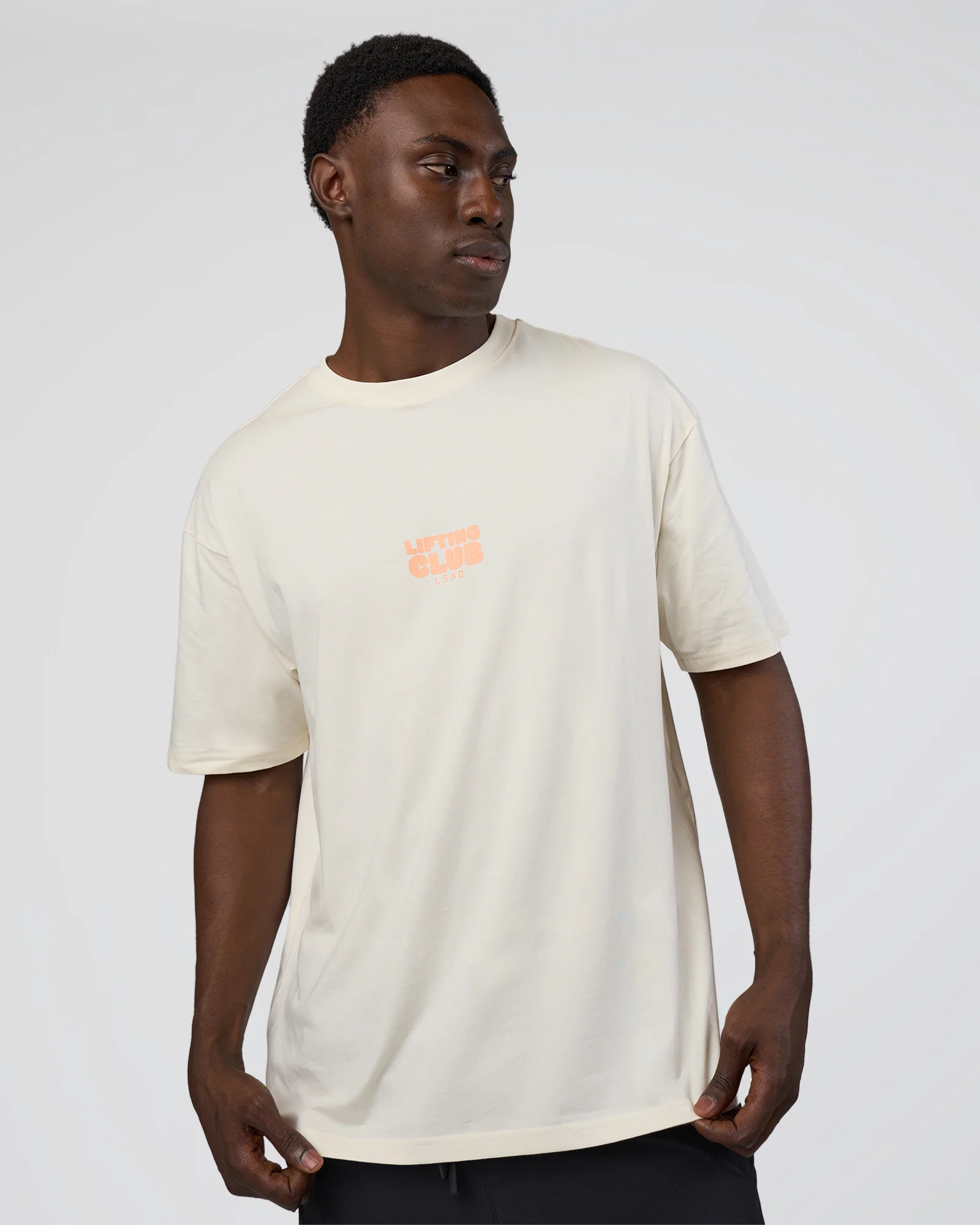 Kettle B FLXCotton Oversized Tee - Sugar Swizzle-Cantaloupe - Image 3