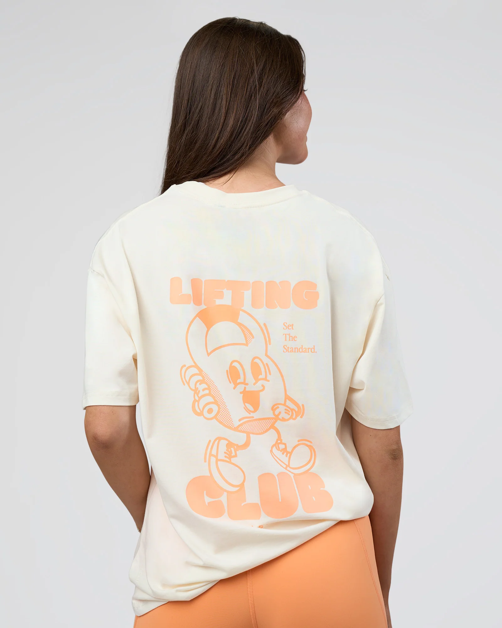 Kettle B FLXCotton Oversized Tee - Sugar Swizzle-Cantaloupe - Image 4