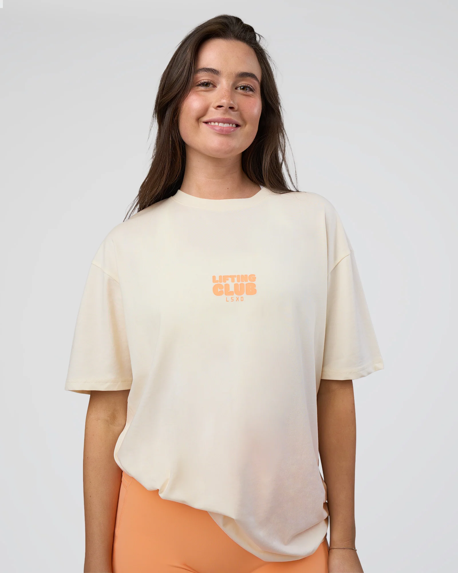 Kettle B FLXCotton Oversized Tee - Sugar Swizzle-Cantaloupe - Image 5