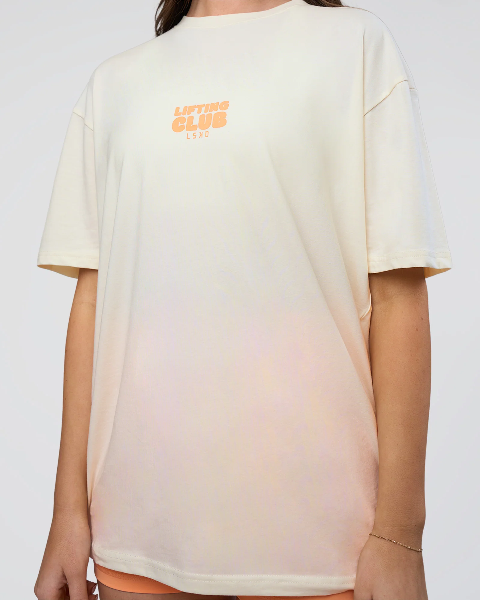 Kettle B FLXCotton Oversized Tee - Sugar Swizzle-Cantaloupe - Image 9
