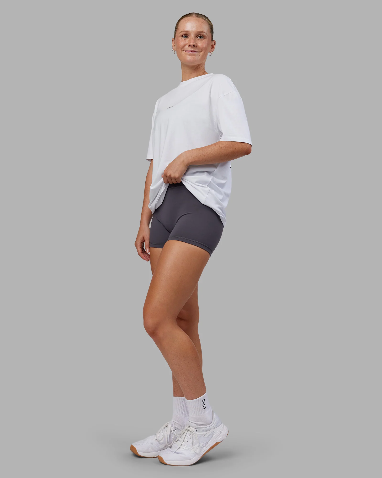 Kettlebell FLXCotton Oversized Tee - White-Black - Image 11