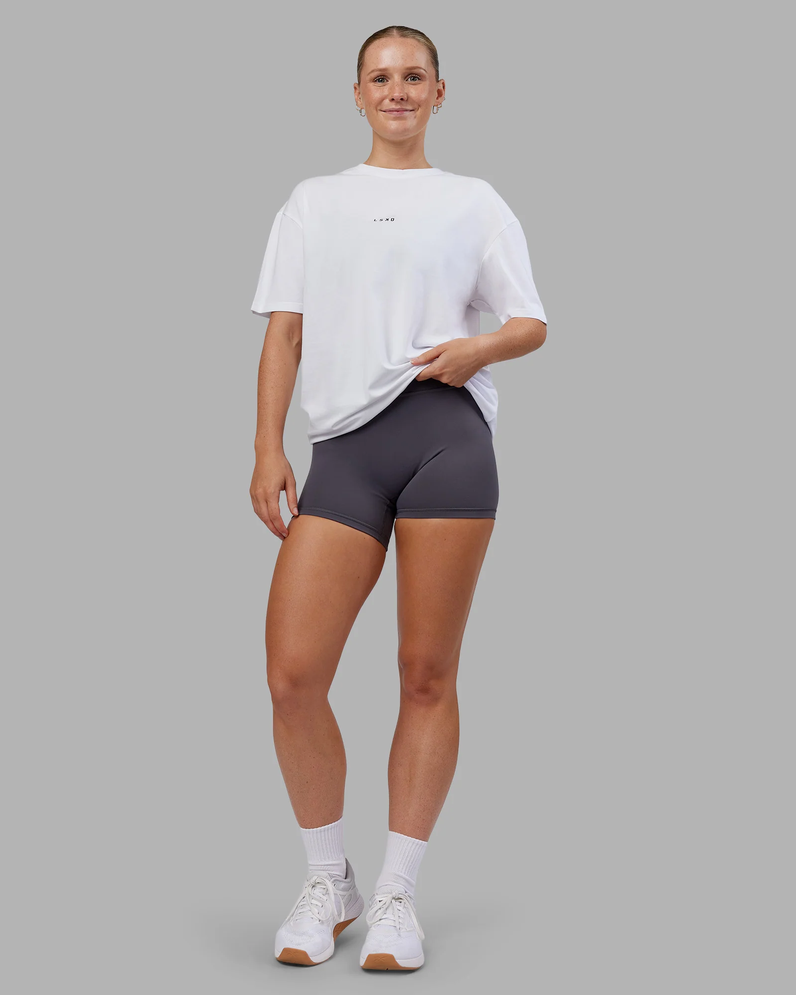 Kettlebell FLXCotton Oversized Tee - White-Black - Image 5